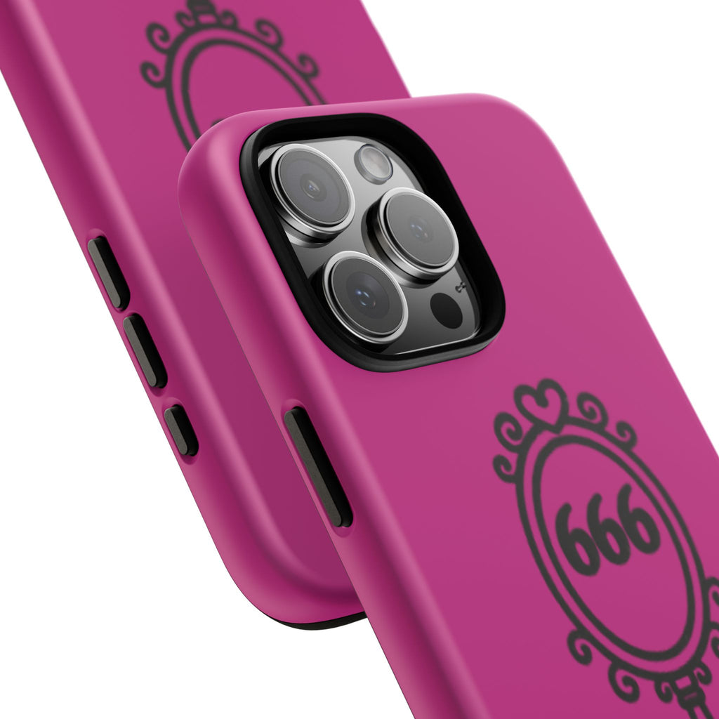 Black & Pink 666 Reflection Phone Case
