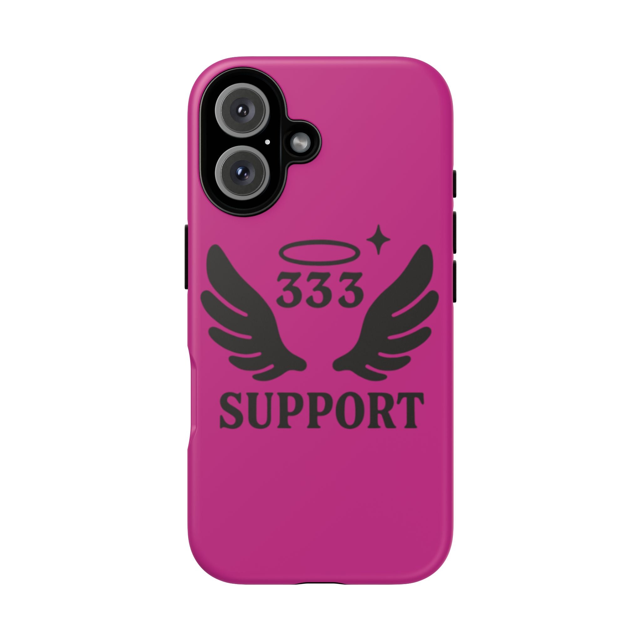 Black & Pink 333 Support Phone Case