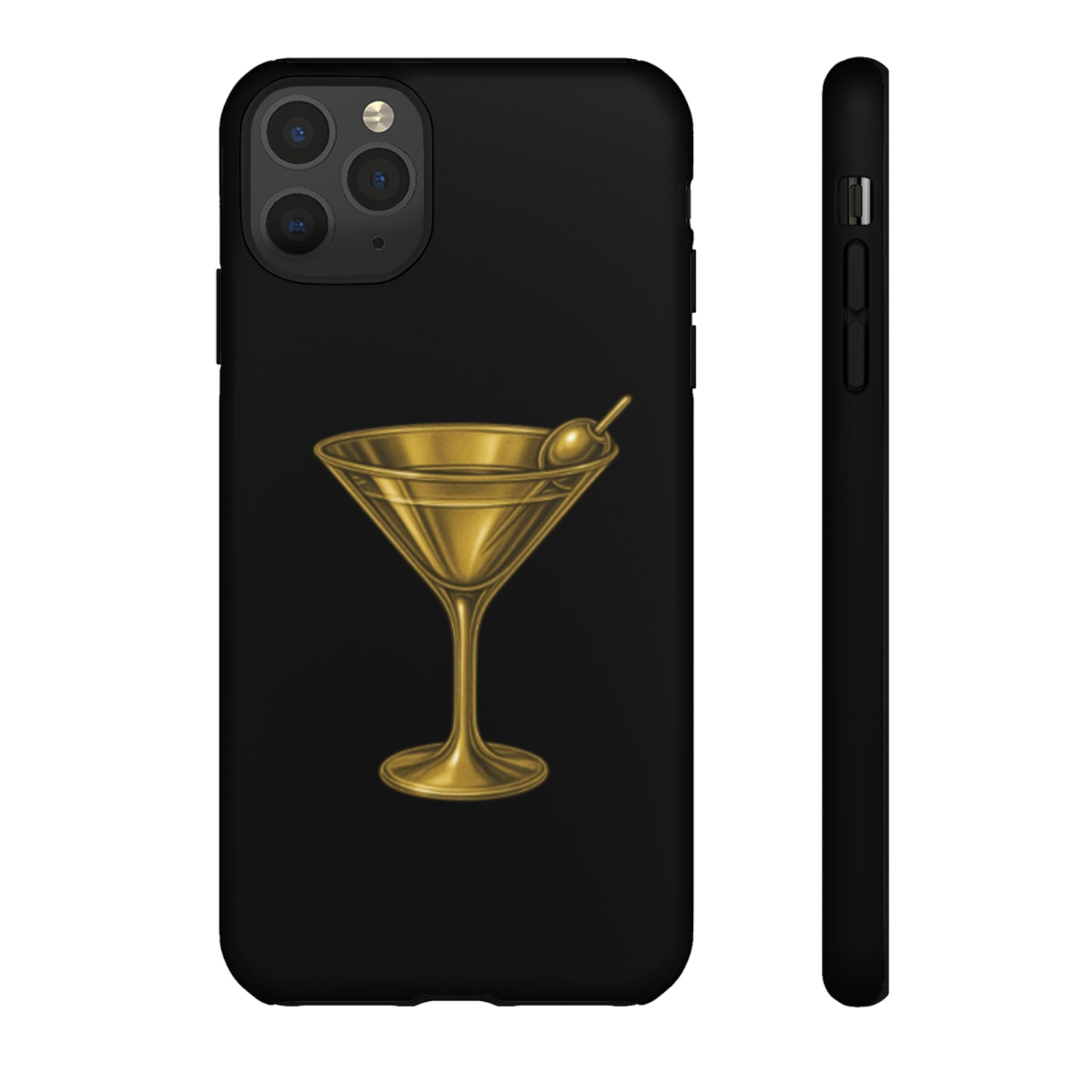 Gold Martini Tough Case Black