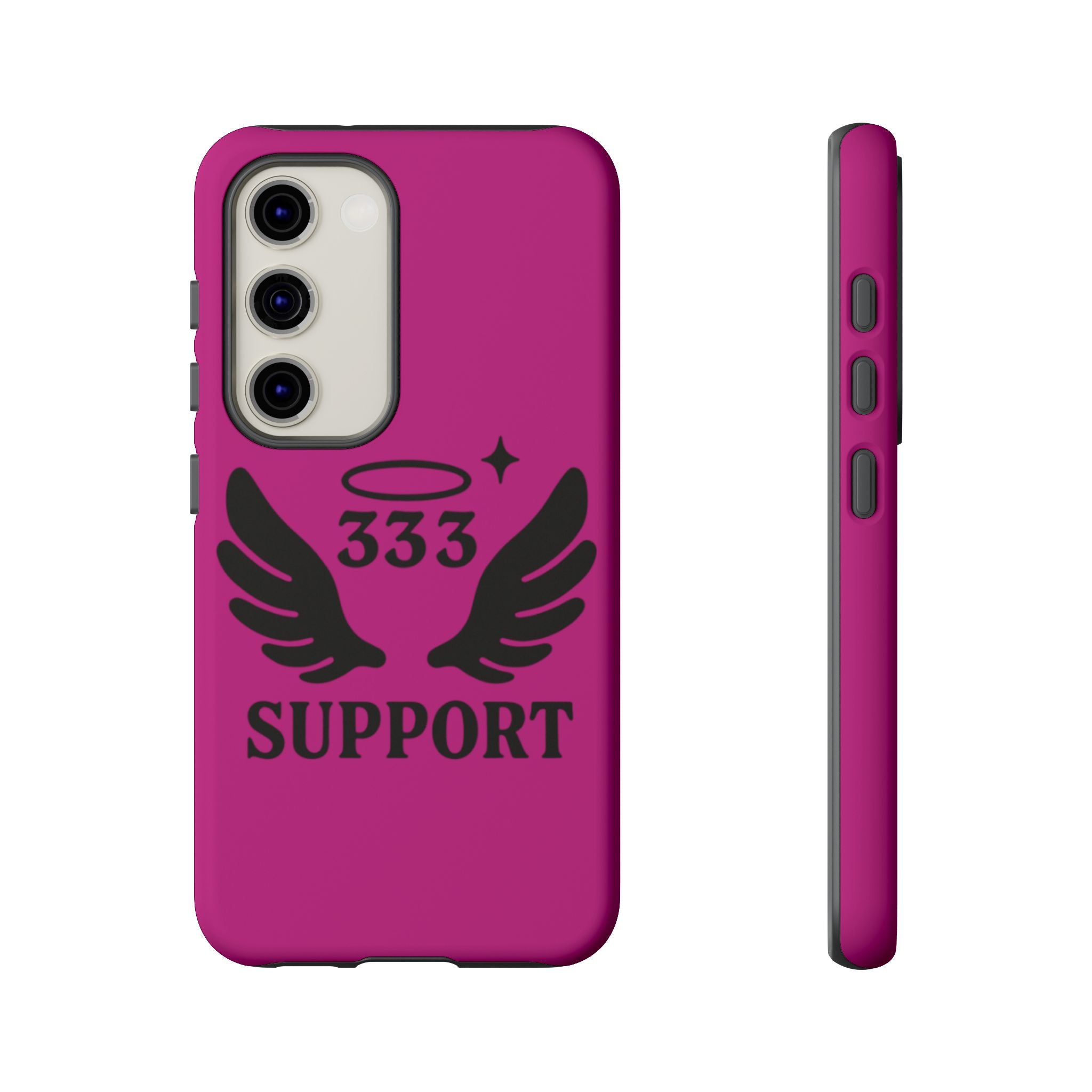 Black & Pink 333 Support Phone Case