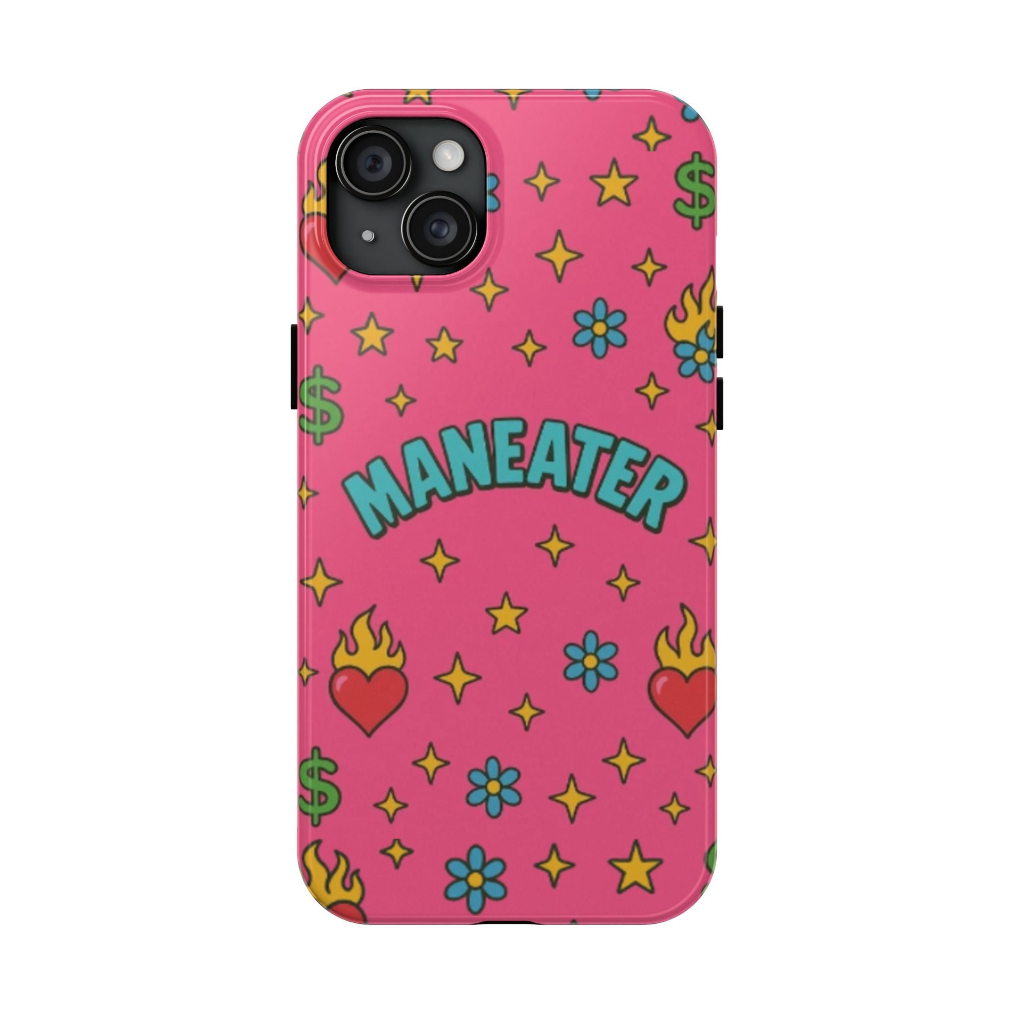 Maneater Flaming Heart Pink Phone Case