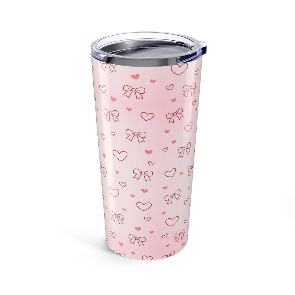 20oz Tumbler Insulated Hearts & Bows