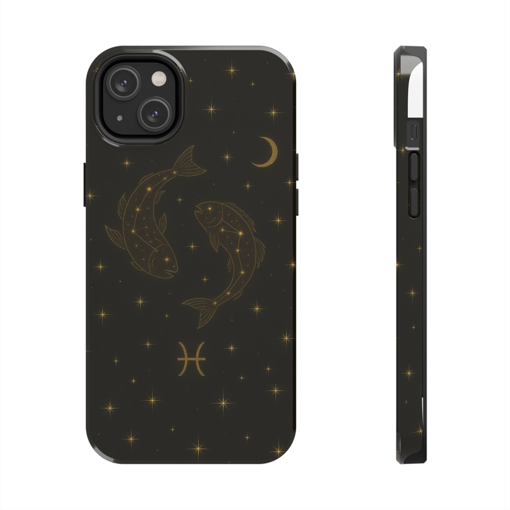 Pisces Zodiac Tough Phone Case — Gold Koi Constellation Design