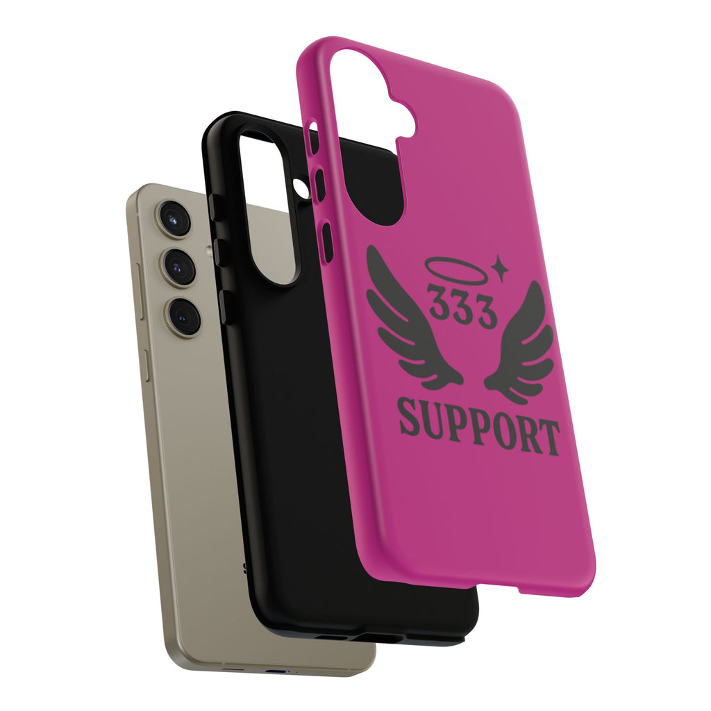 Black & Pink 333 Support Phone Case