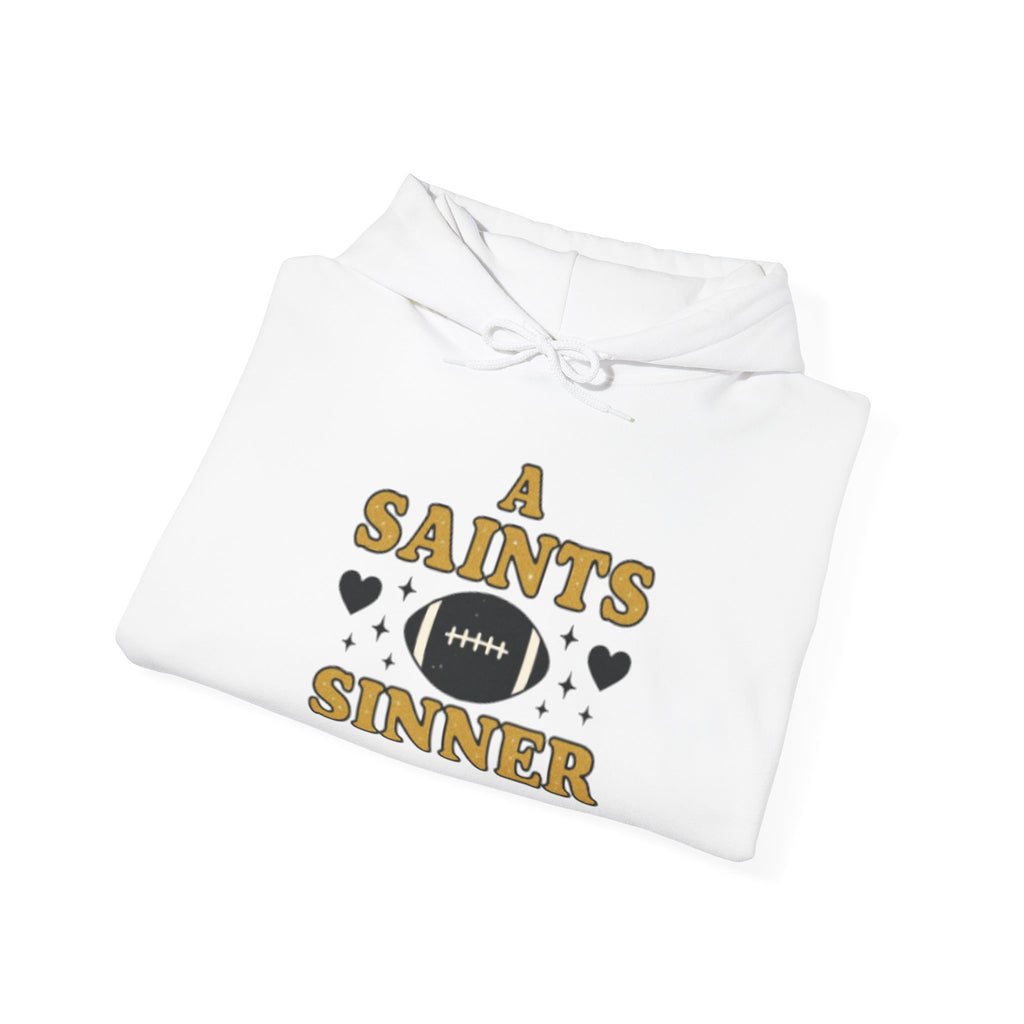 Football Hoodie – "A Saints Sinner" Graphic Hoodie
