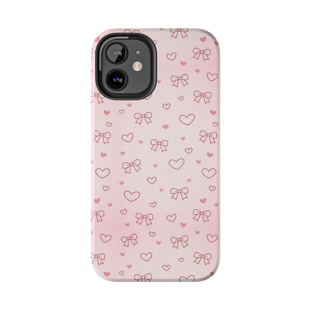 Pink Hearts & Bows Phone Case