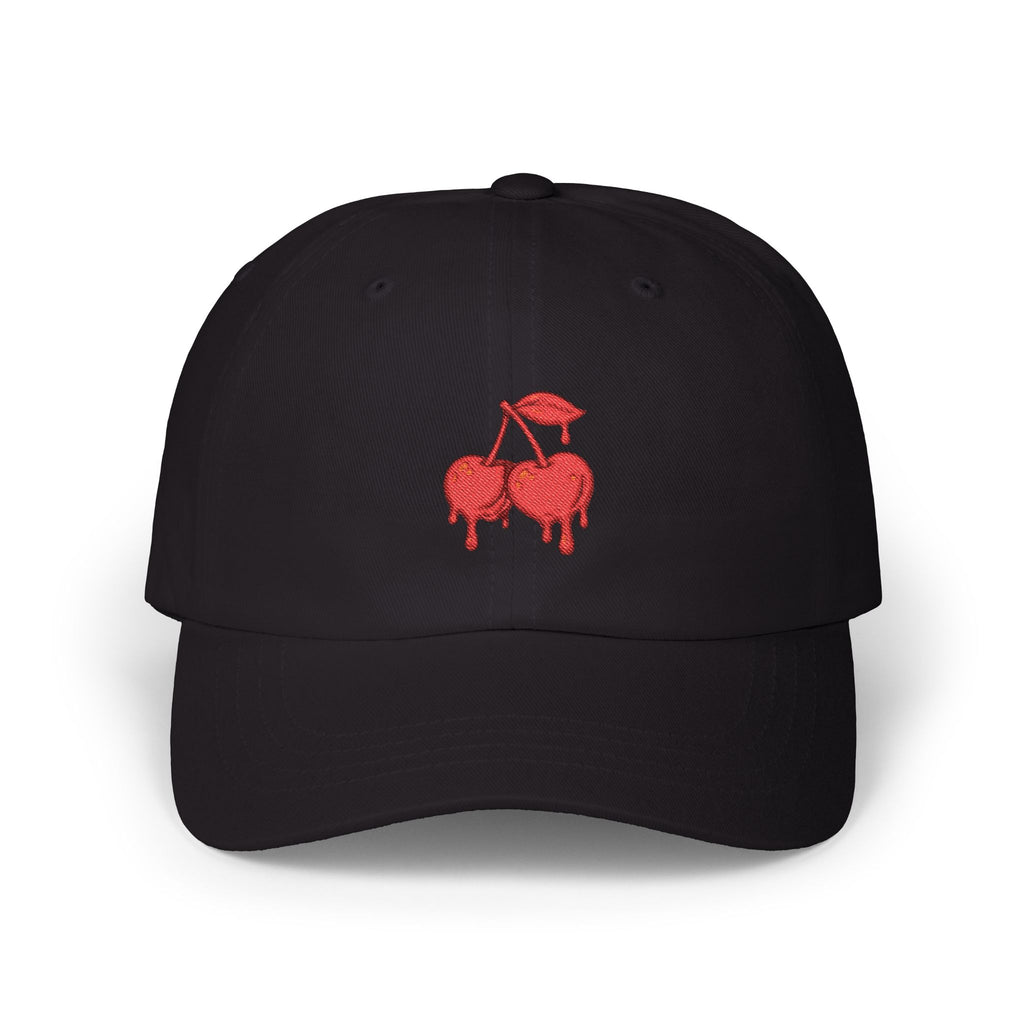 Drippy Red Cherries Ball Cap Embroidered