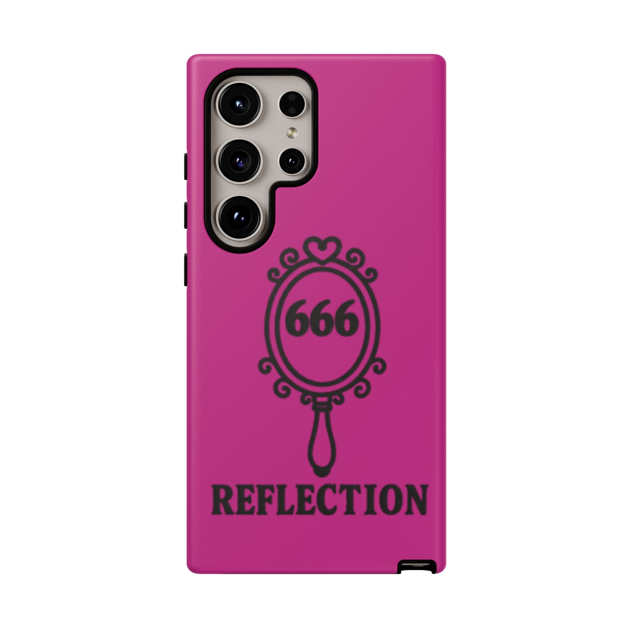 Black & Pink 666 Reflection Phone Case