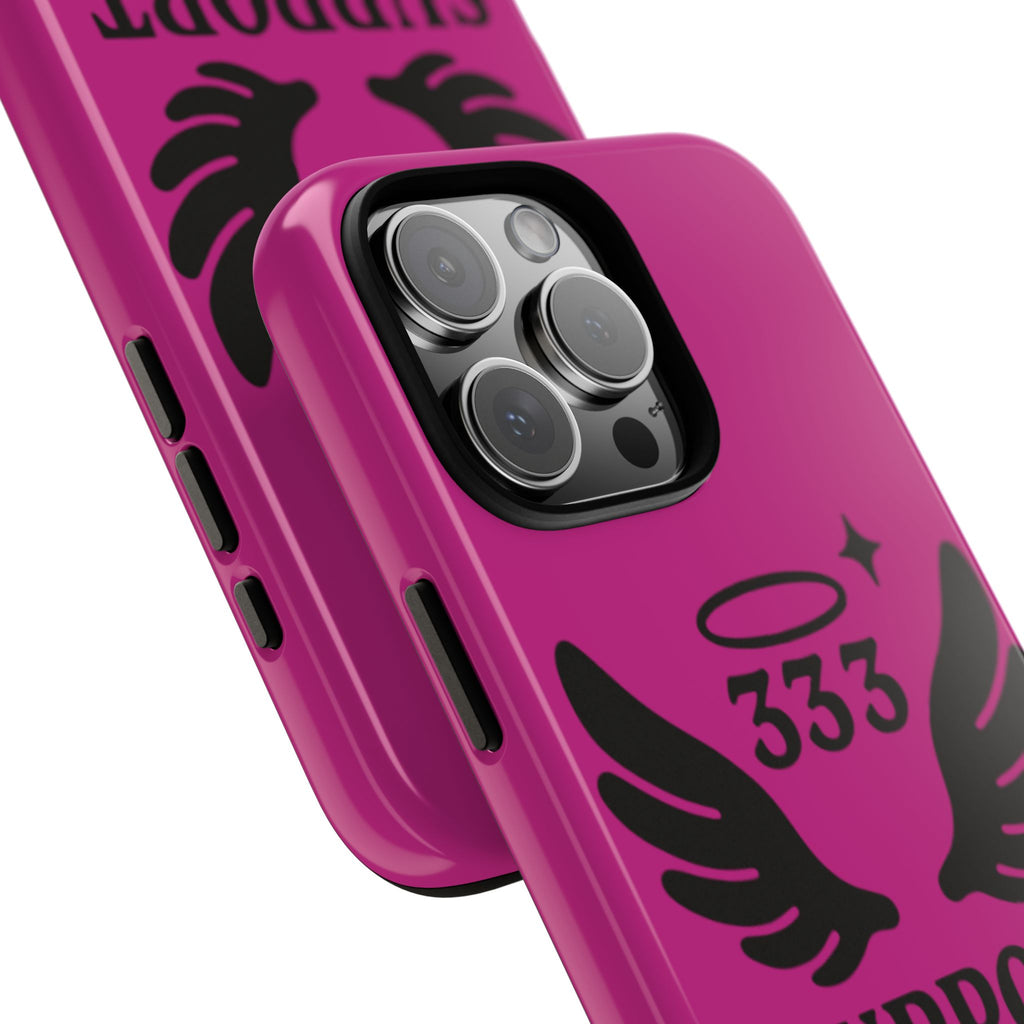 Black & Pink 333 Support Phone Case