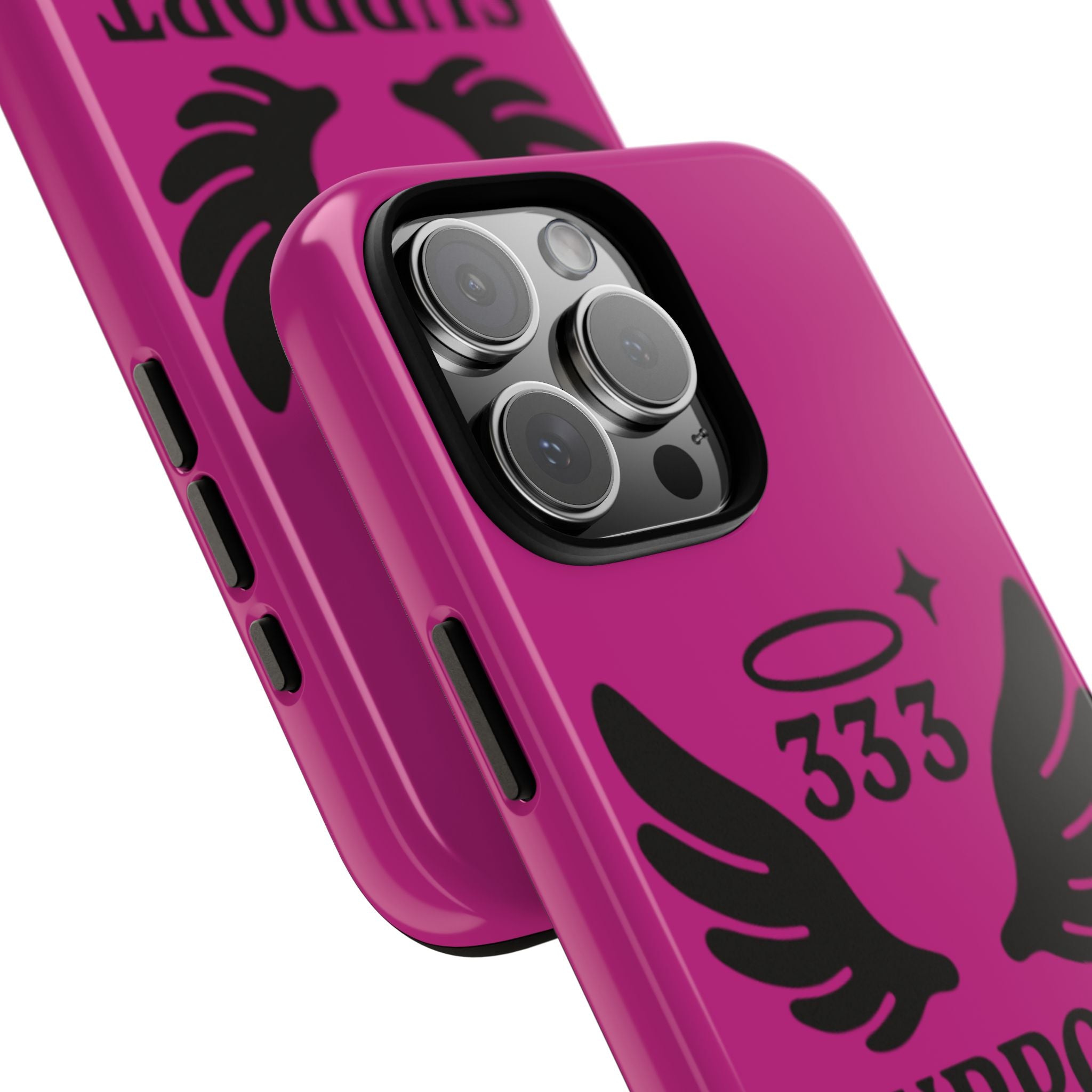 Black & Pink 333 Support Phone Case