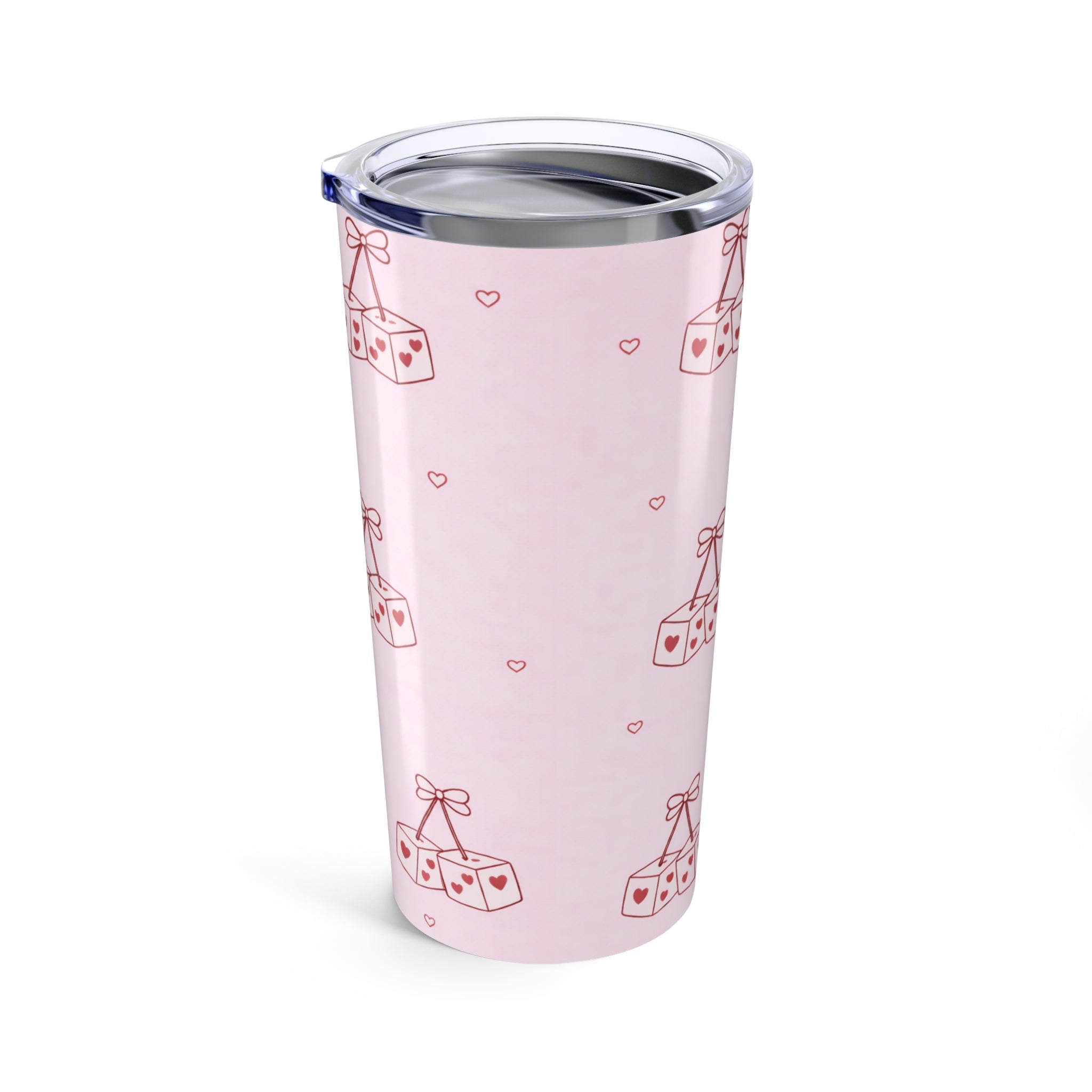 20oz Tumbler Insulated Heart Dice