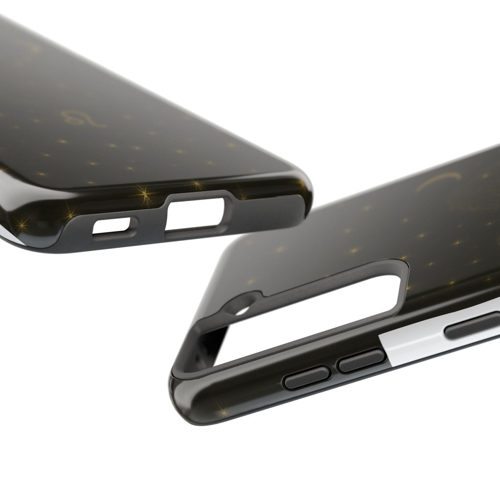 Leo Constellation Tough Phone Case — Zodiac Lion Design with Moon & Stars