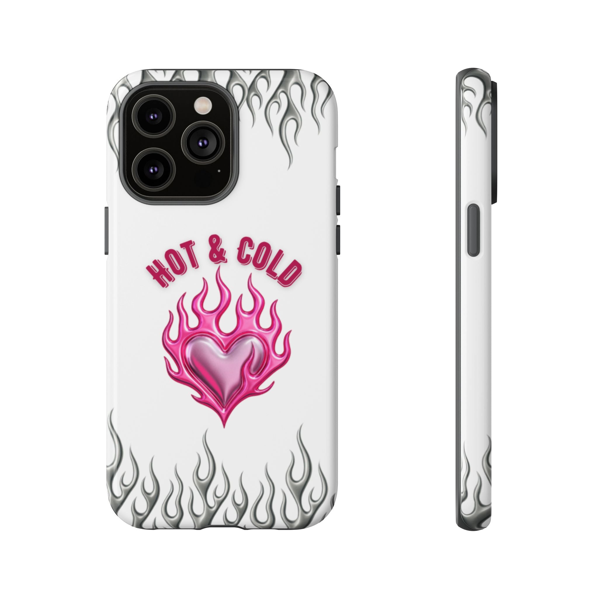 Hot & Cold Pink Flame Tough Phone Case