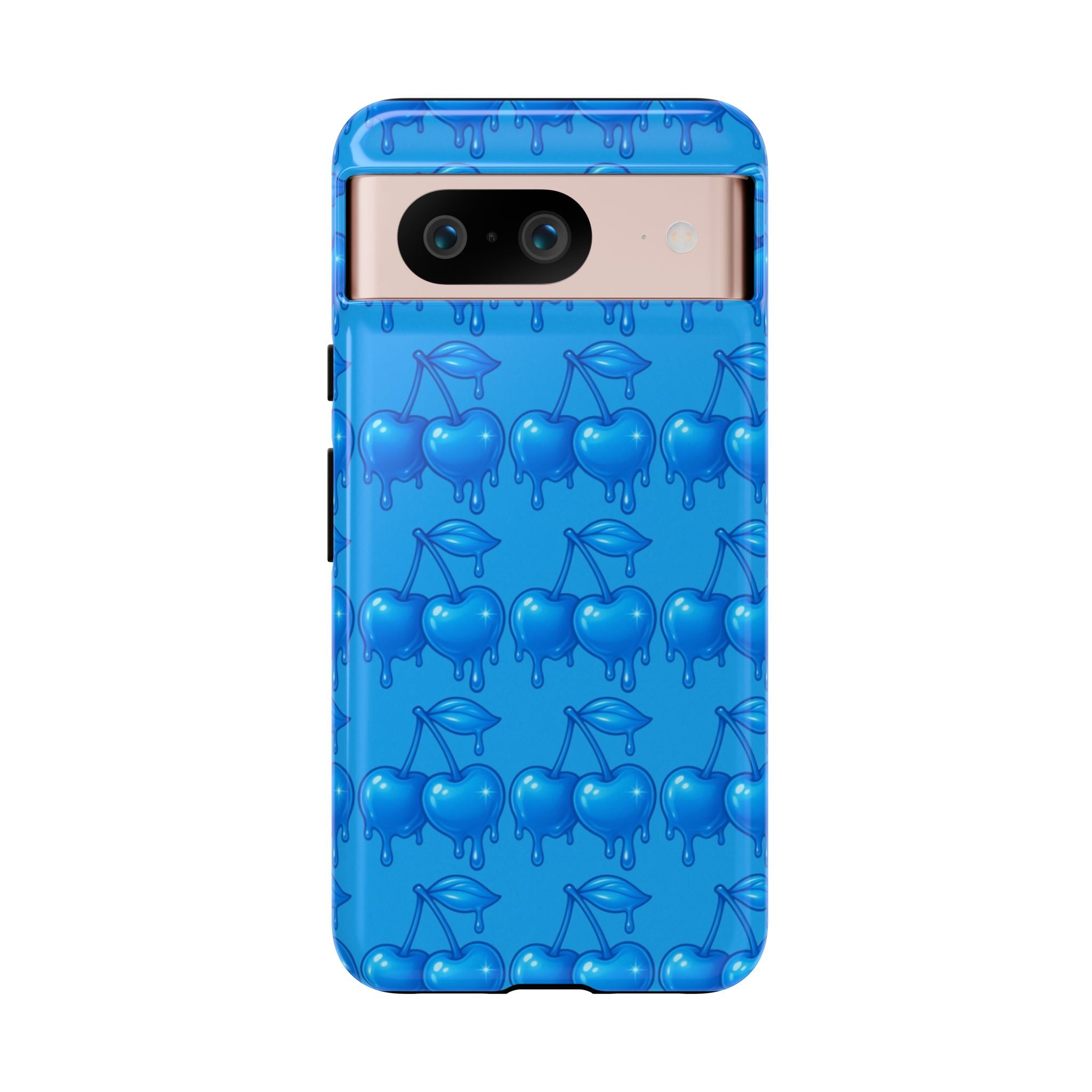 Blue Dripping Cherry Tough Phone Case