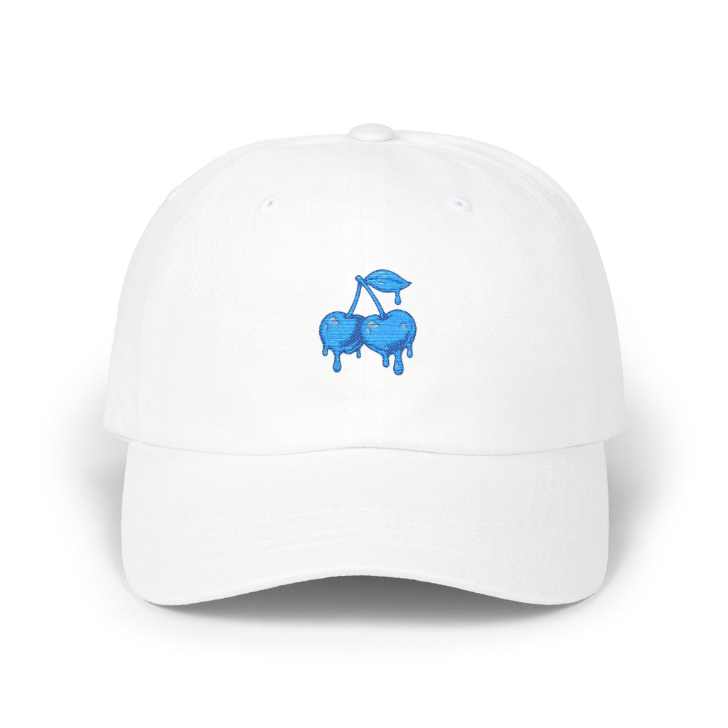 Drippy Blue Cherries Ball Cap Embroidered