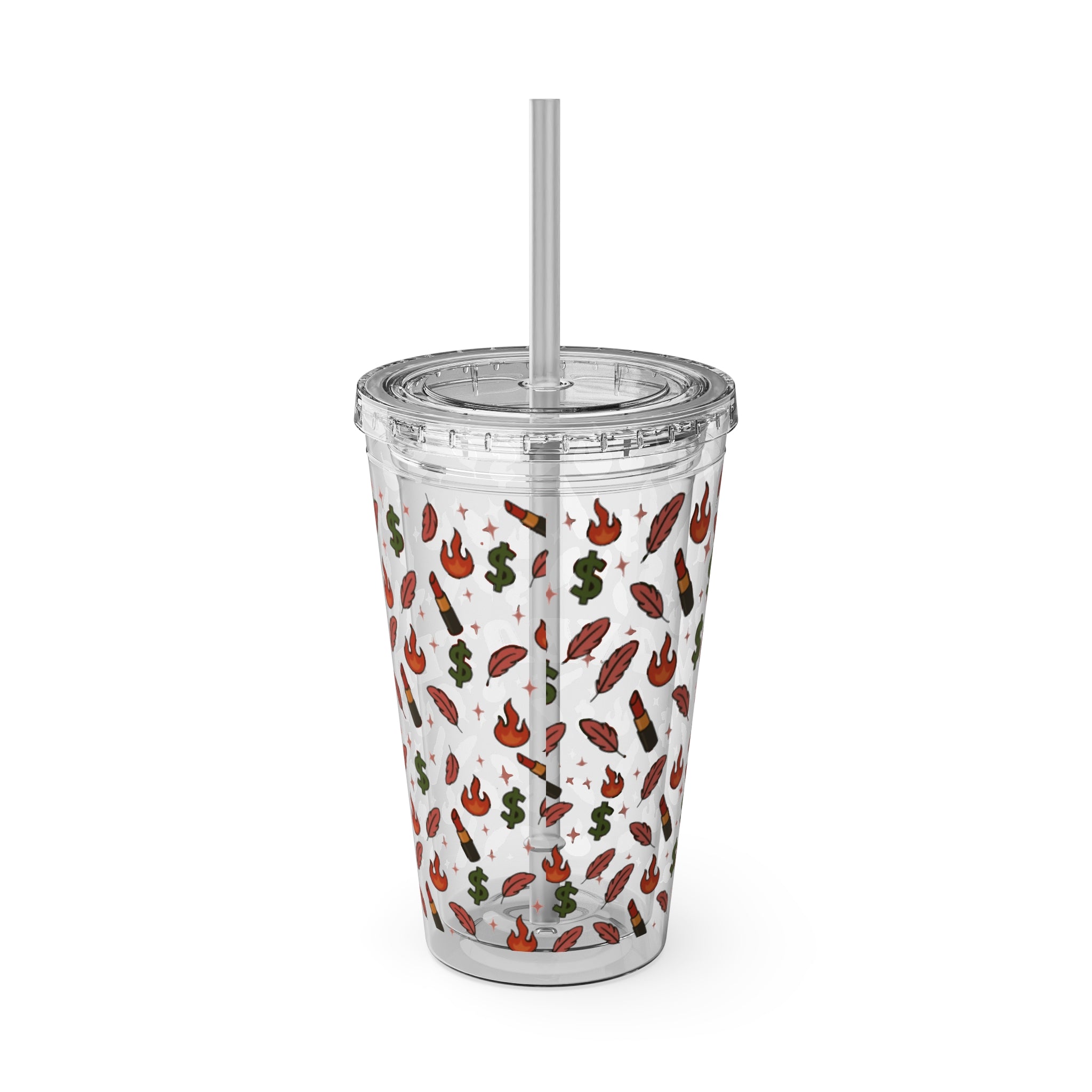 Maneater 16oz Sunsplash Tumbler with Straw