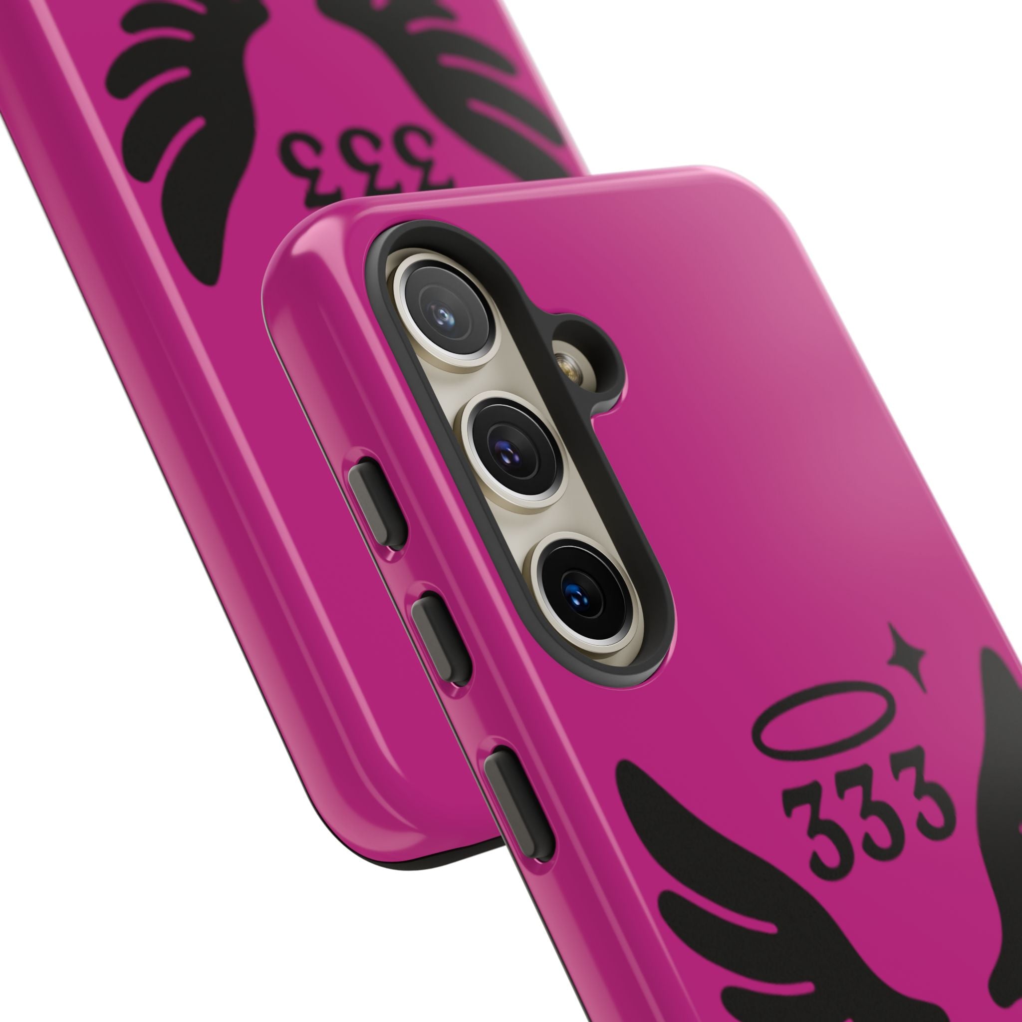 Black & Pink 333 Support Phone Case