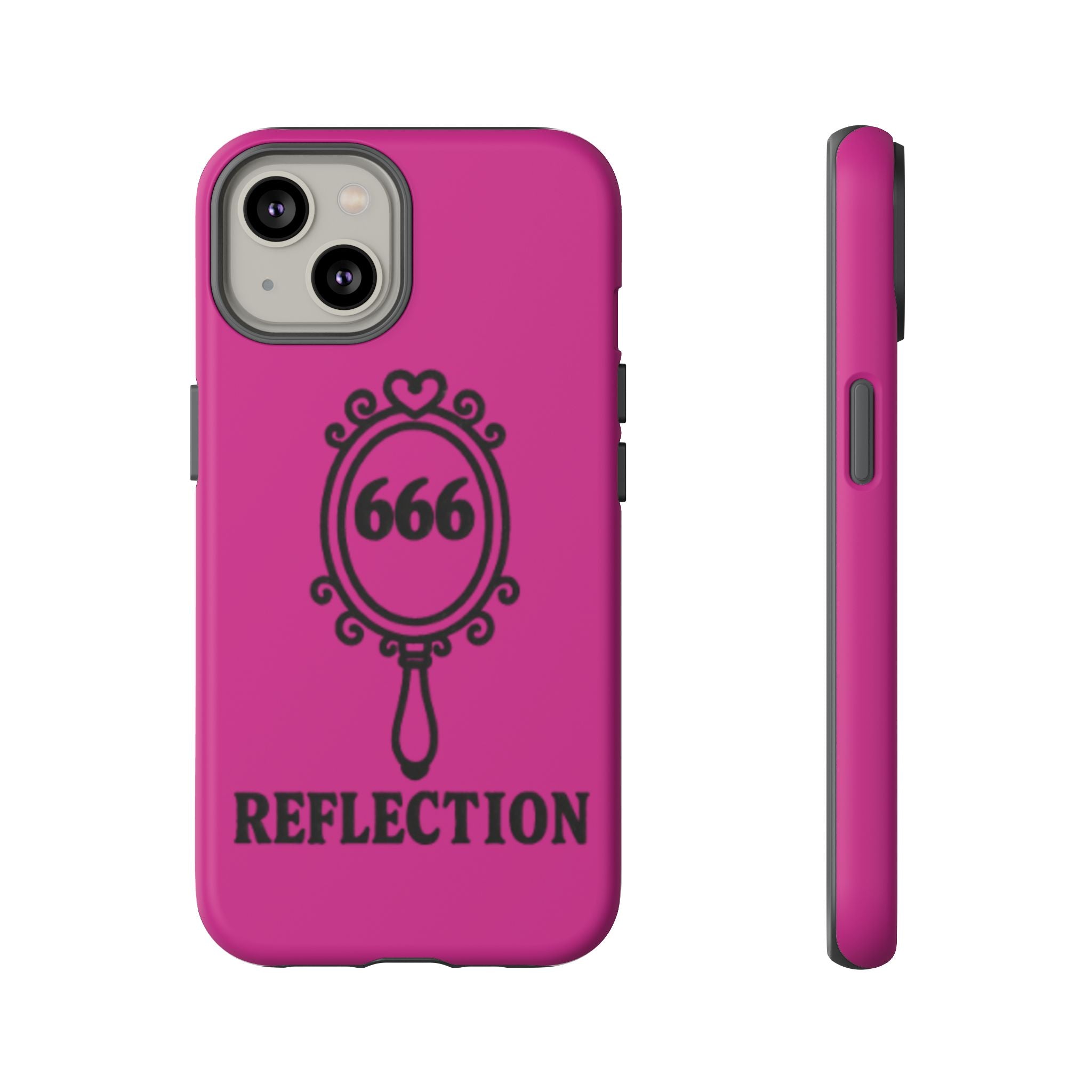 Black & Pink 666 Reflection Phone Case