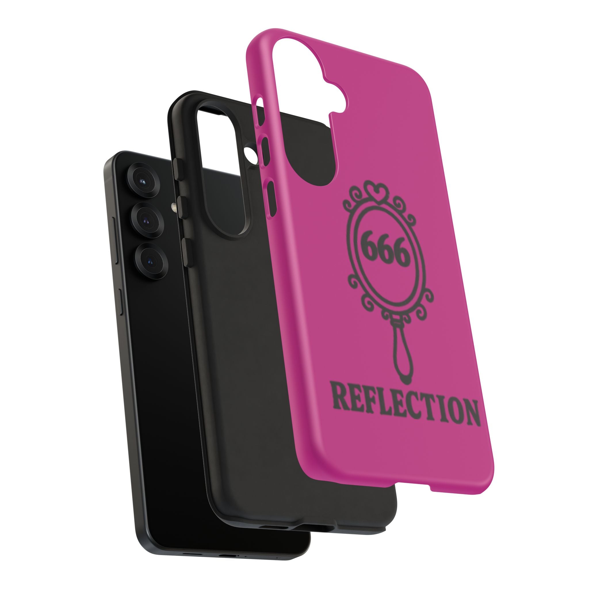 Black & Pink 666 Reflection Phone Case
