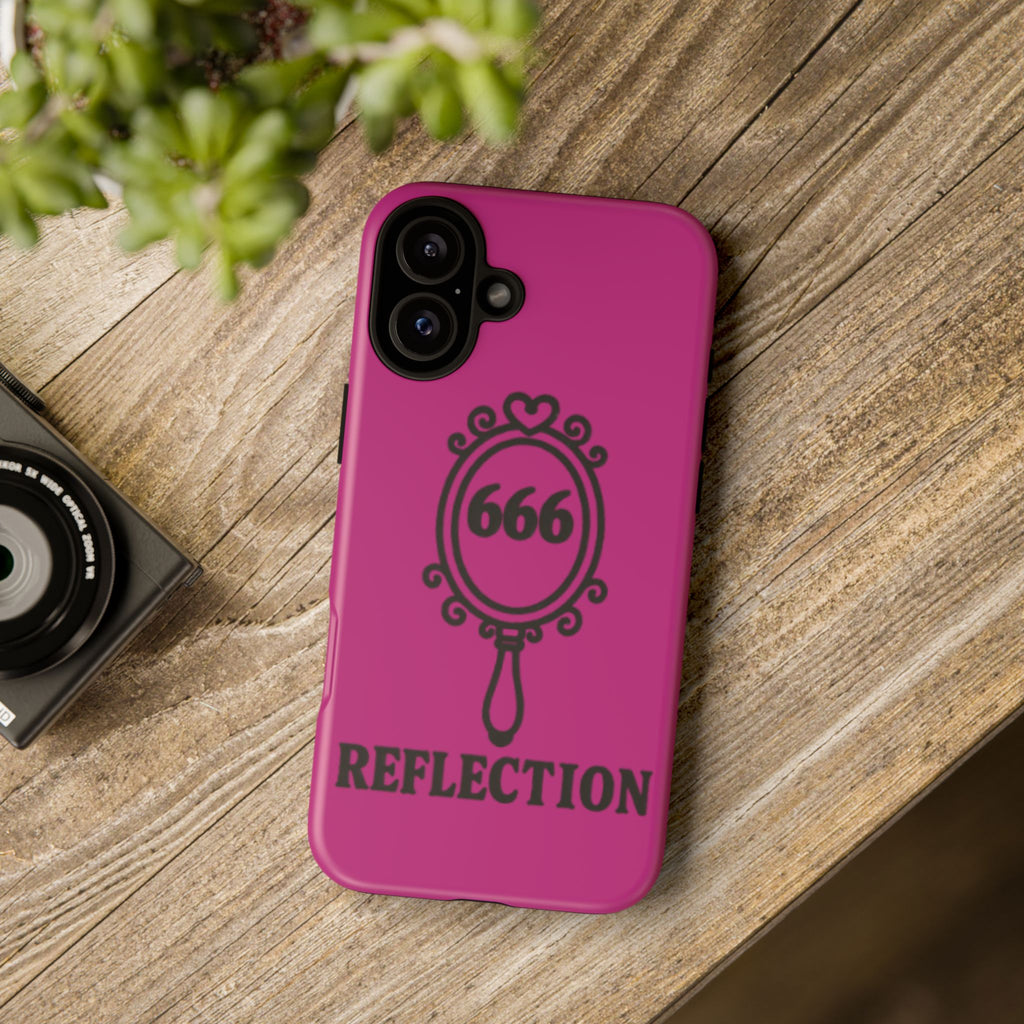 Black & Pink 666 Reflection Phone Case