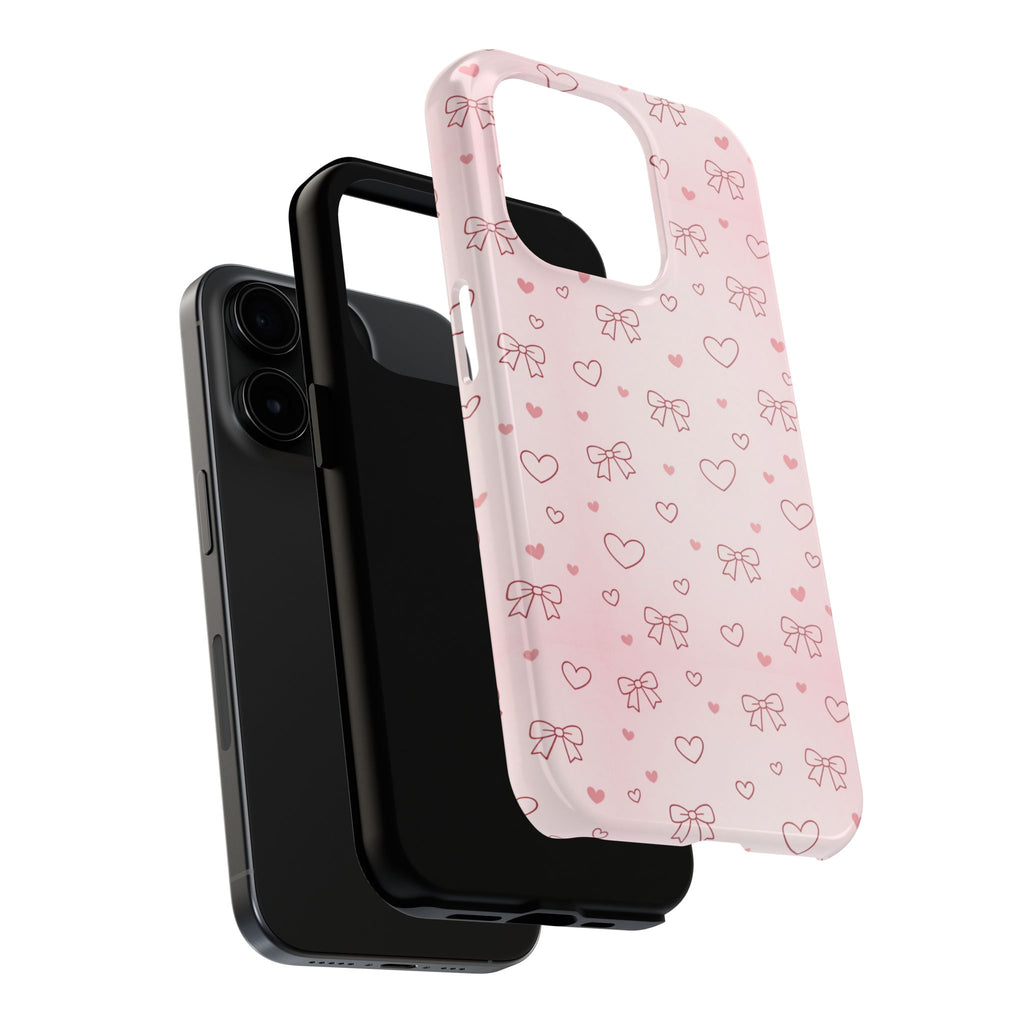 Pink Hearts & Bows Phone Case