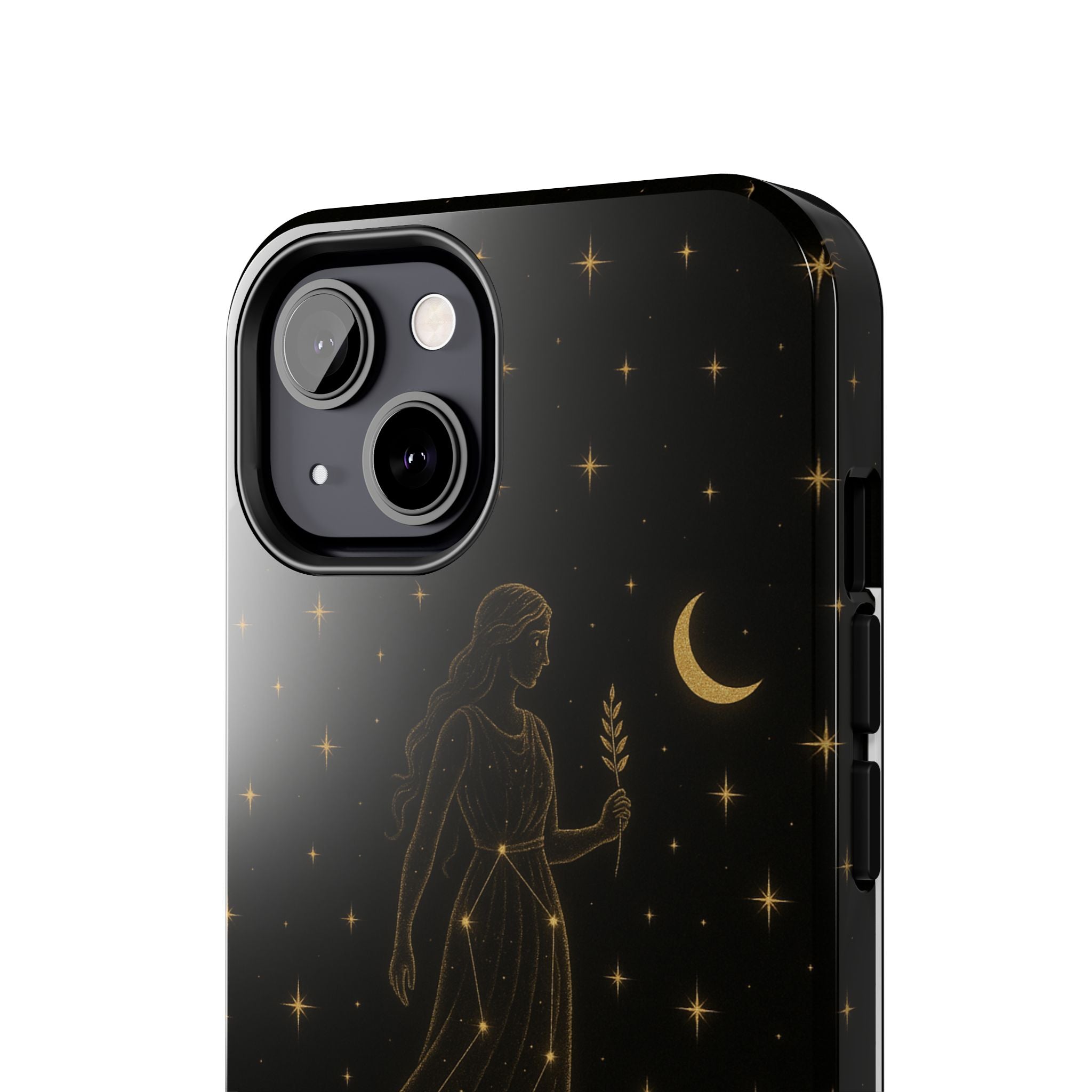 Virgo Tough Phone Case — Gold Constellation Zodiac Design