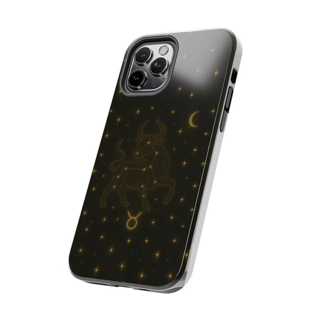 Taurus Constellation Tough Phone Case — Gold Zodiac Bull Phone Case