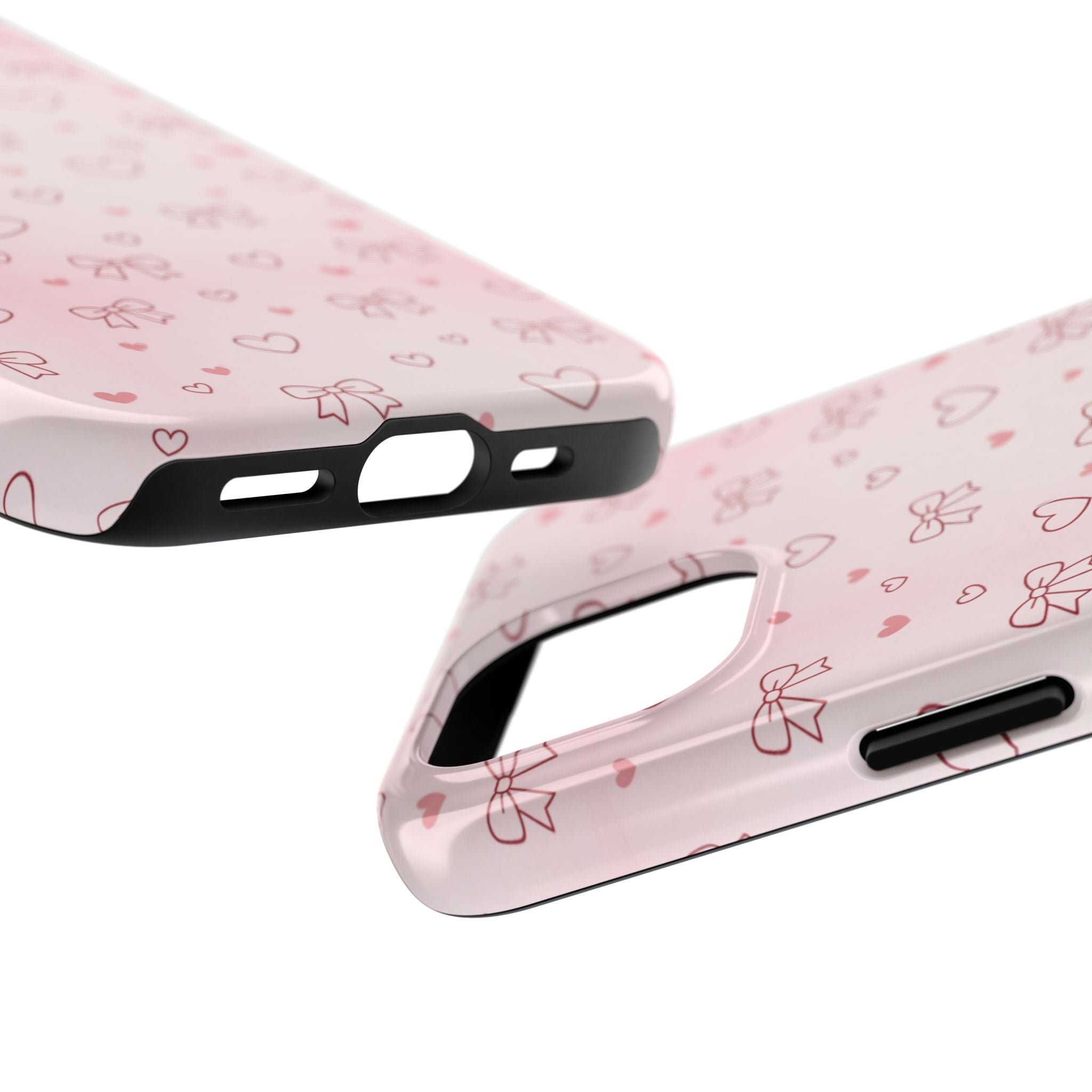 Pink Hearts & Bows Phone Case