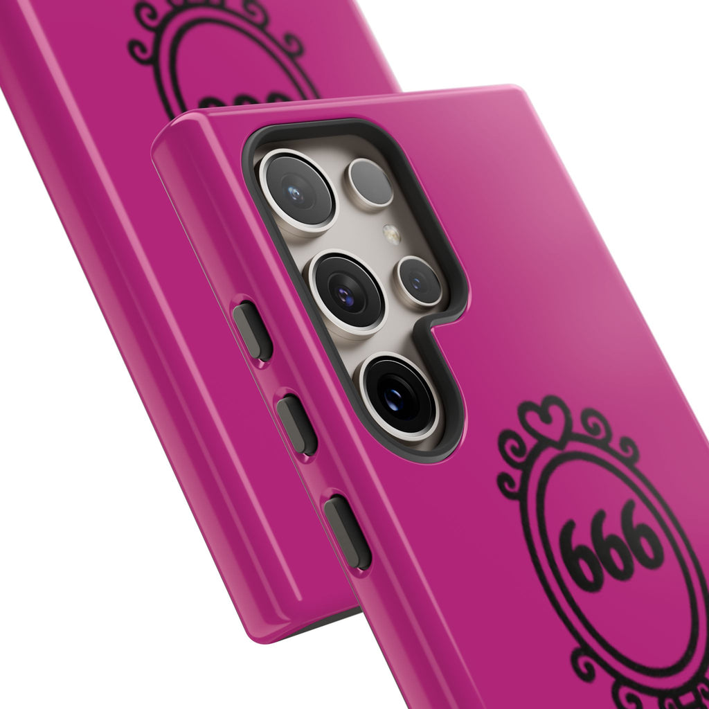 Black & Pink 666 Reflection Phone Case