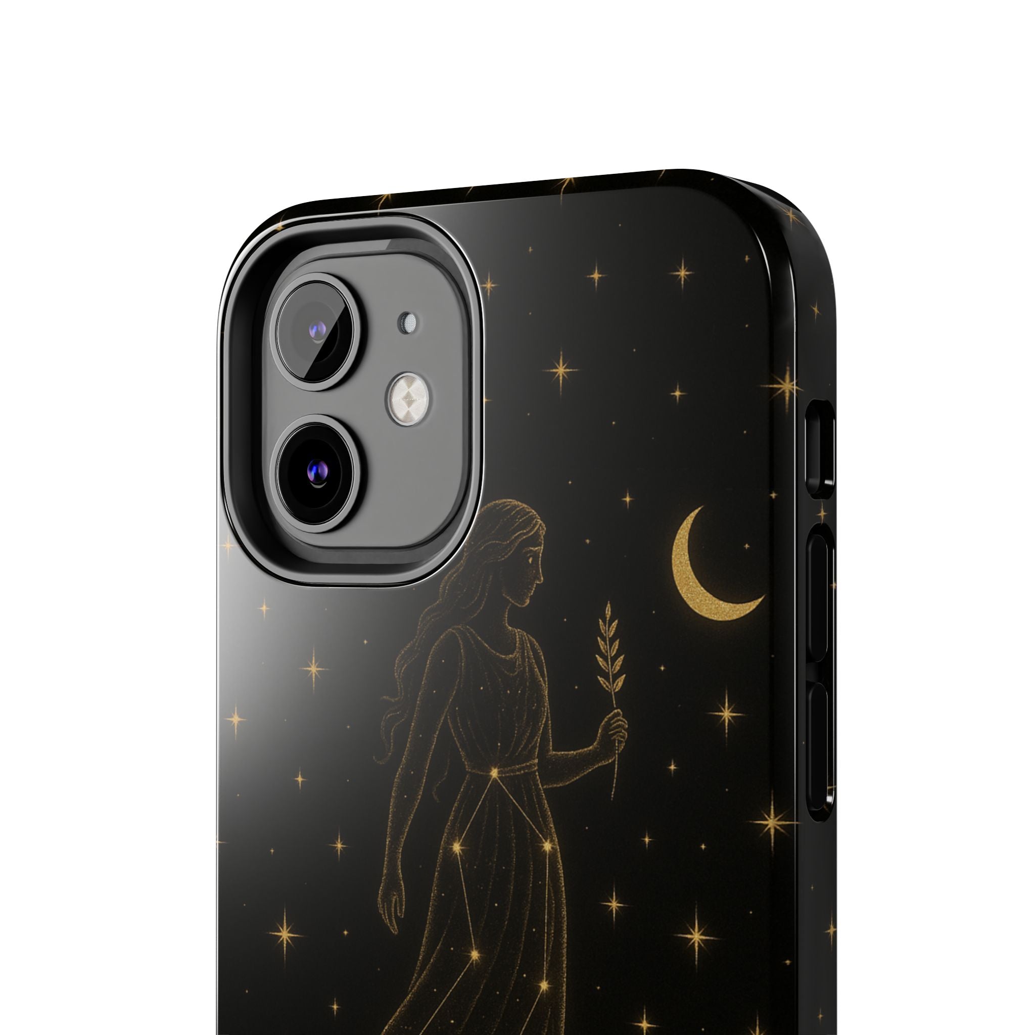 Virgo Tough Phone Case — Gold Constellation Zodiac Design