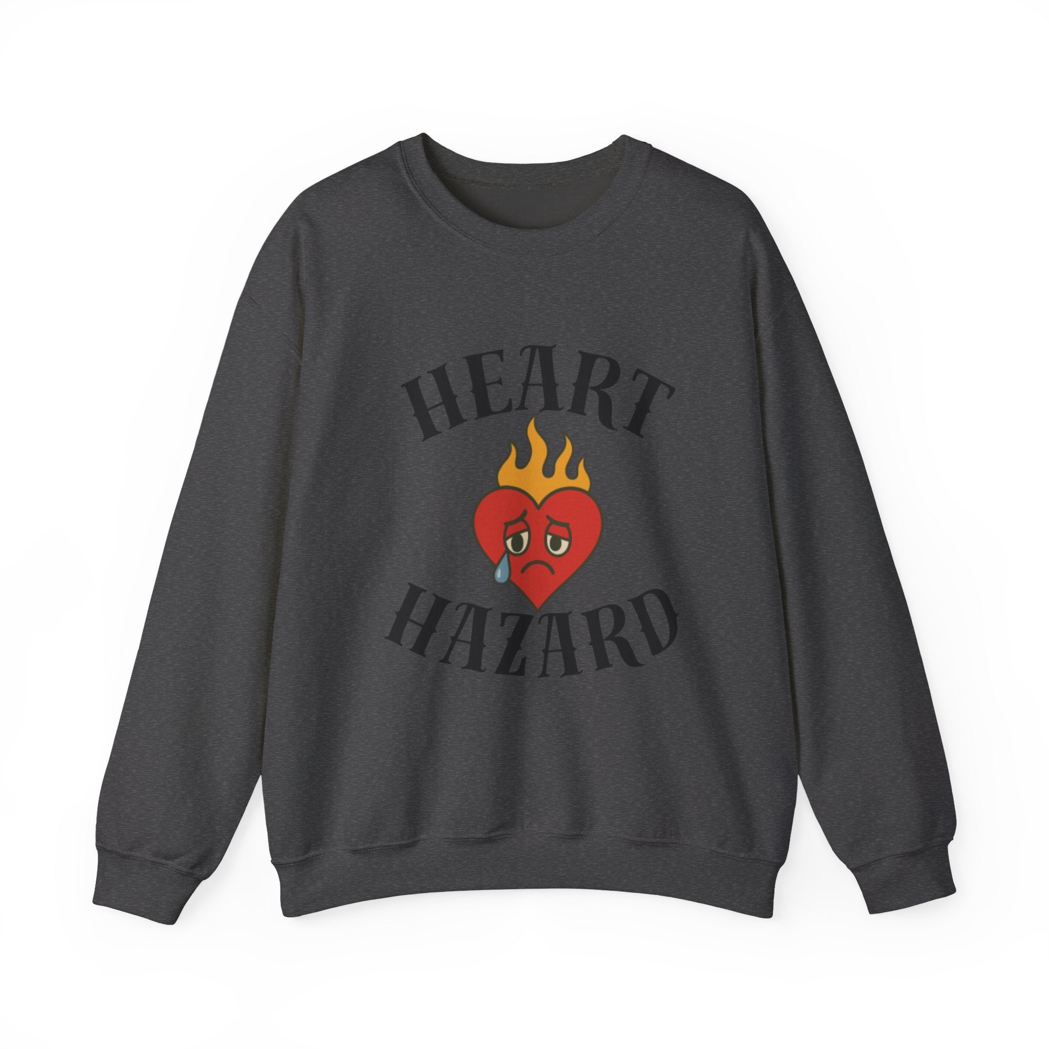 Heart Hazard Flaming Heart Graphic Sweatshirt