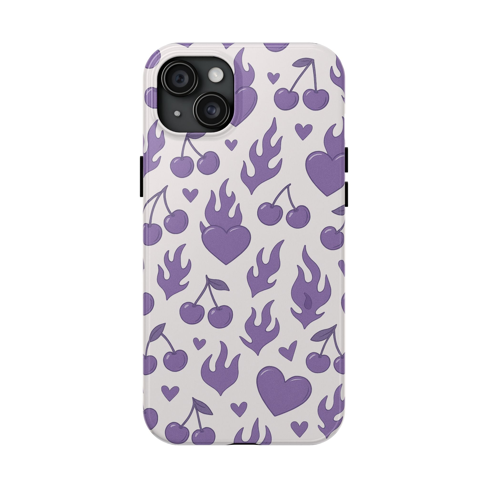 Purple Flaming Heart Phone Case