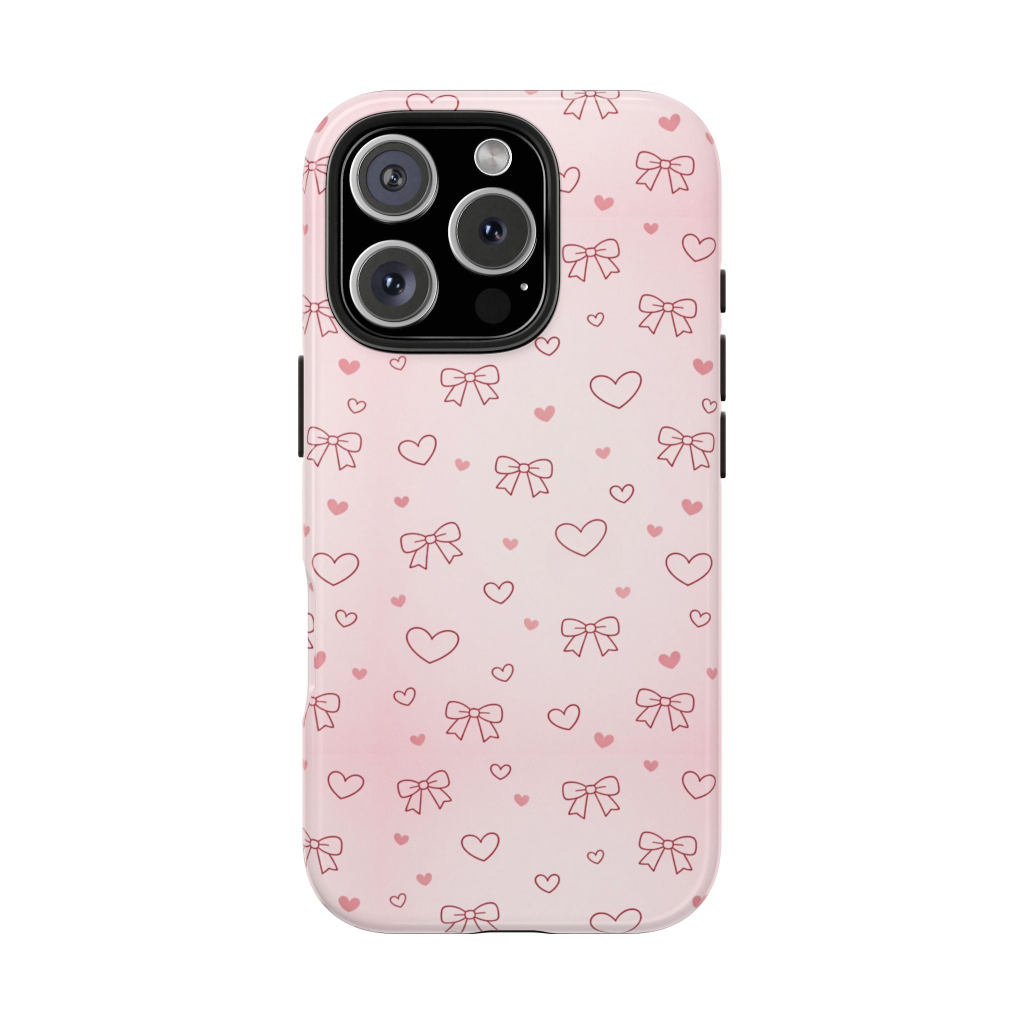 Pink Hearts & Bows Phone Case