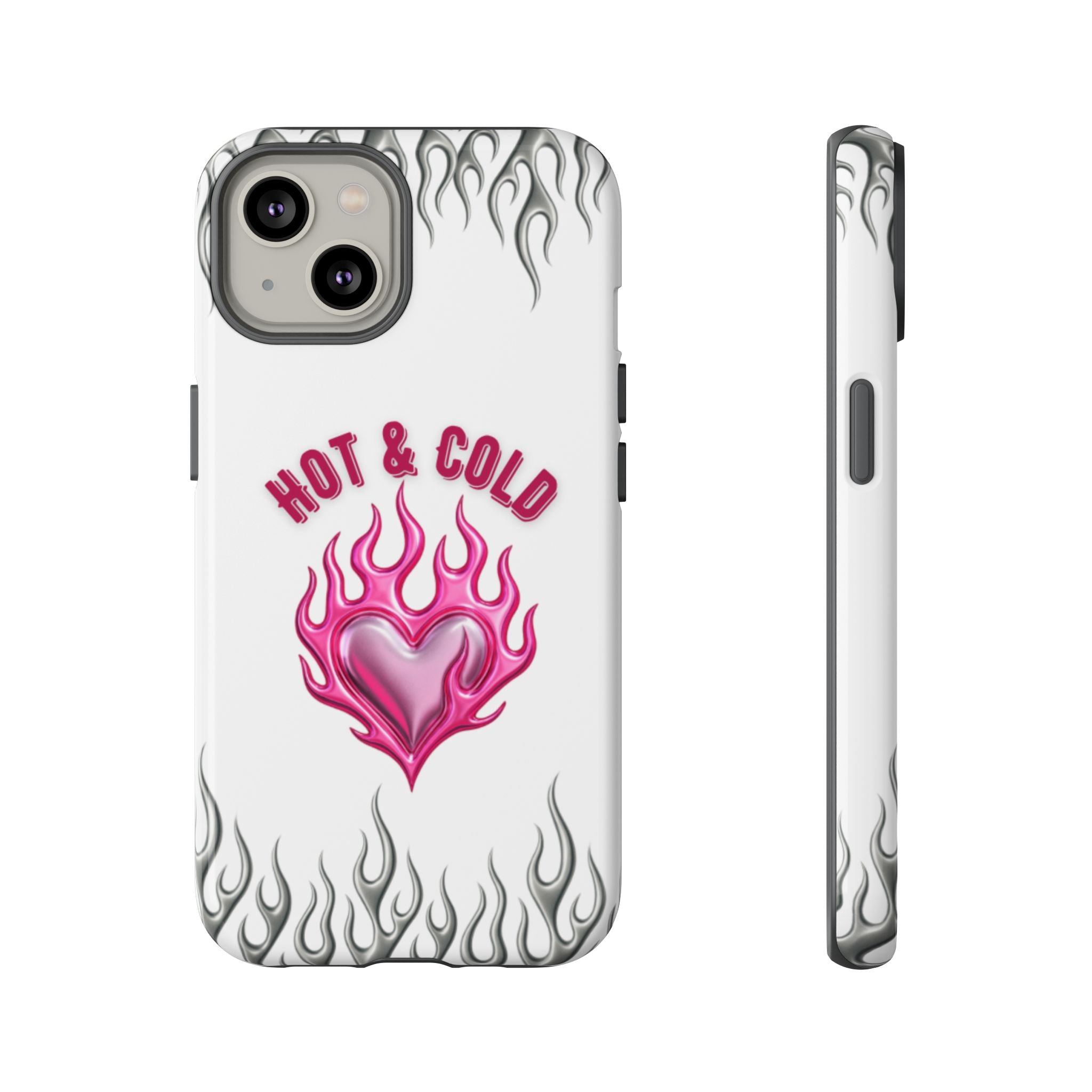 Hot & Cold Pink Flame Tough Phone Case