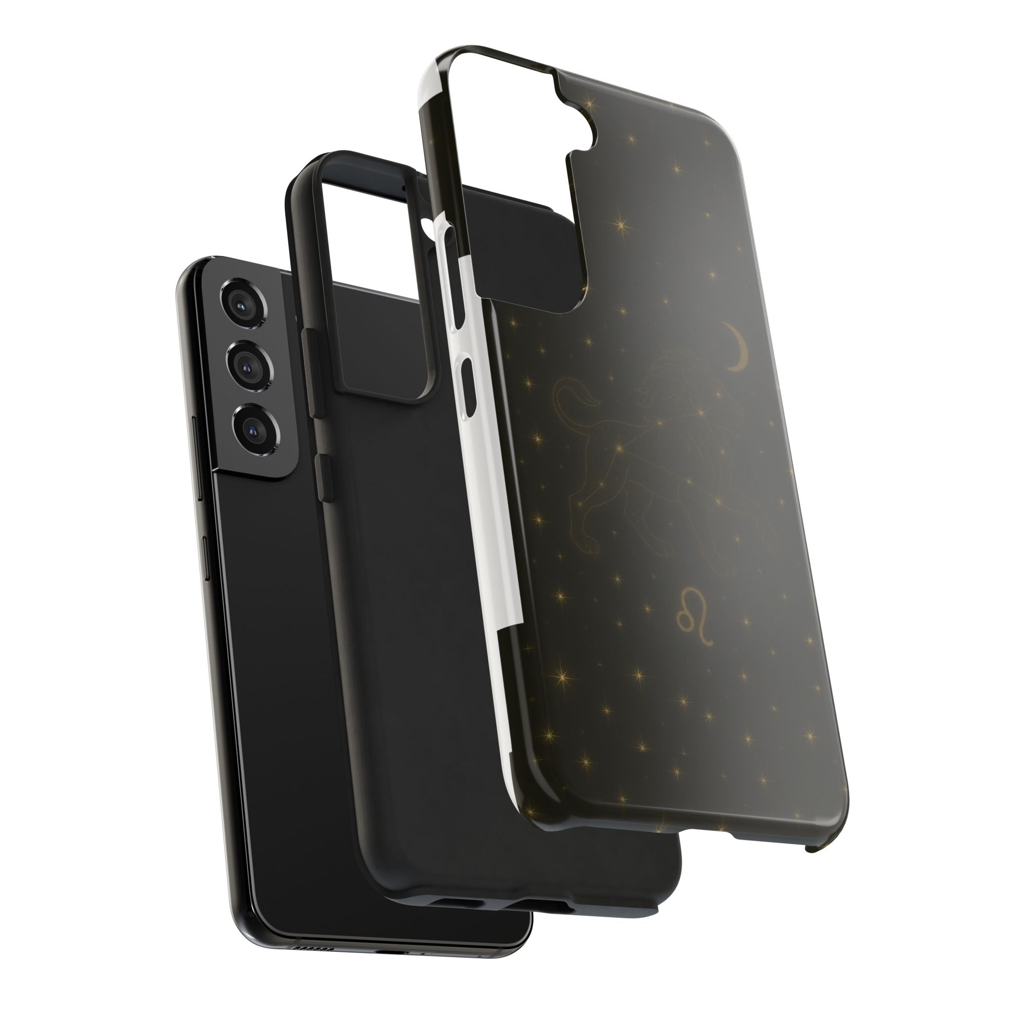 Leo Constellation Tough Phone Case — Zodiac Lion Design with Moon & Stars