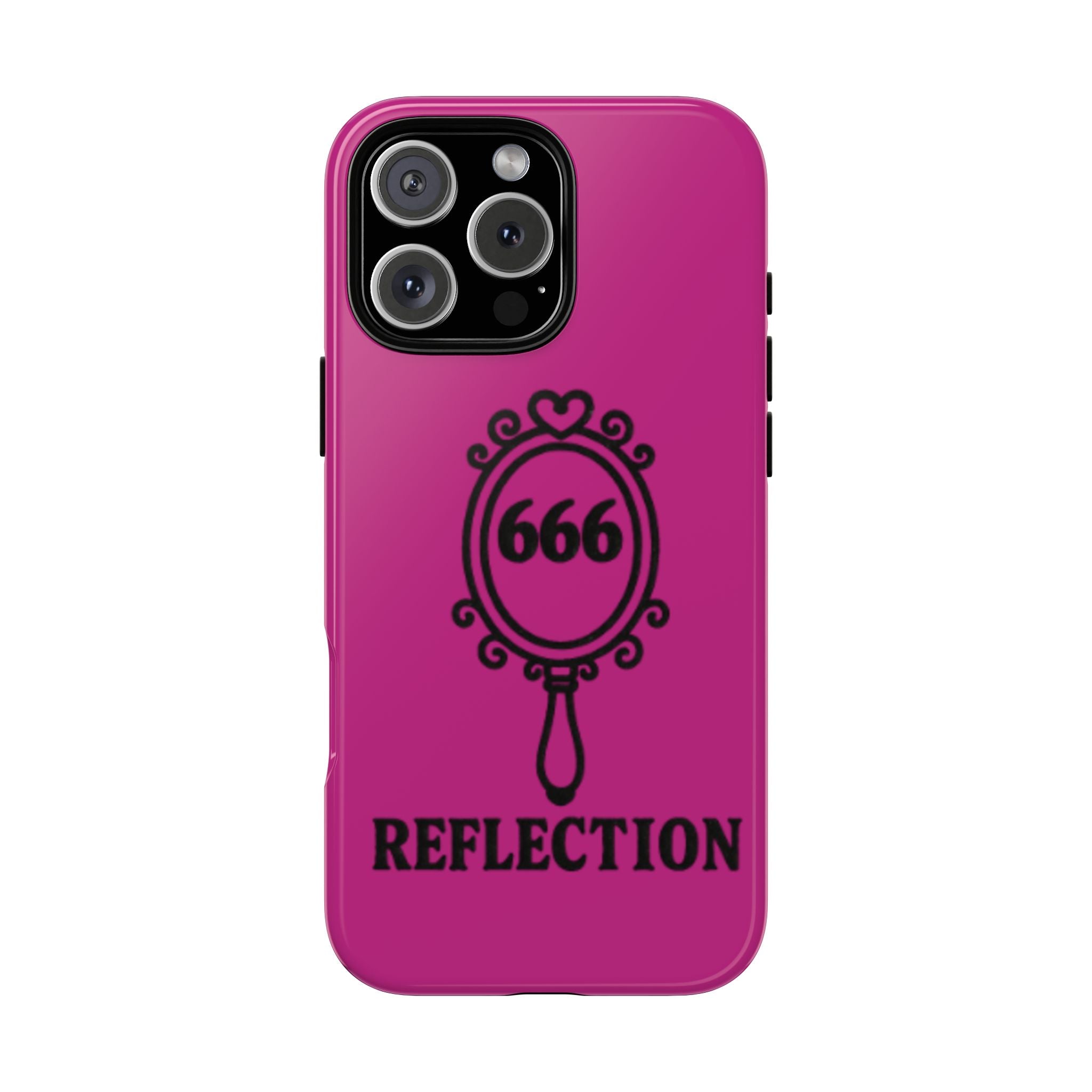 Black & Pink 666 Reflection Phone Case