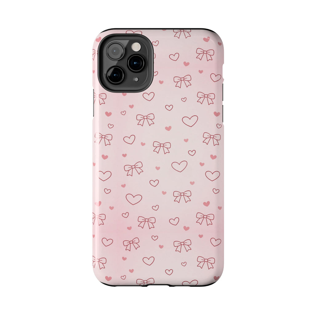 Pink Hearts & Bows Phone Case