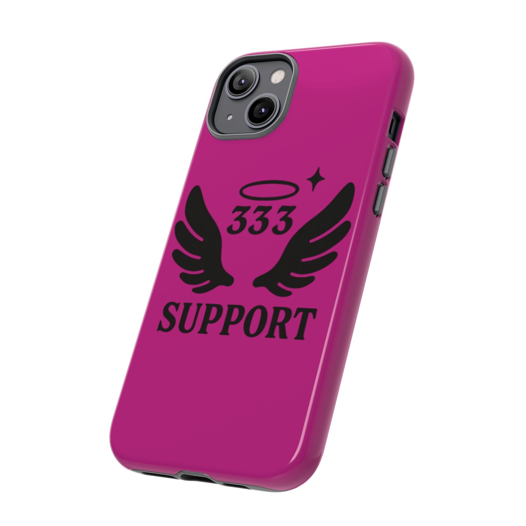 Black & Pink 333 Support Phone Case