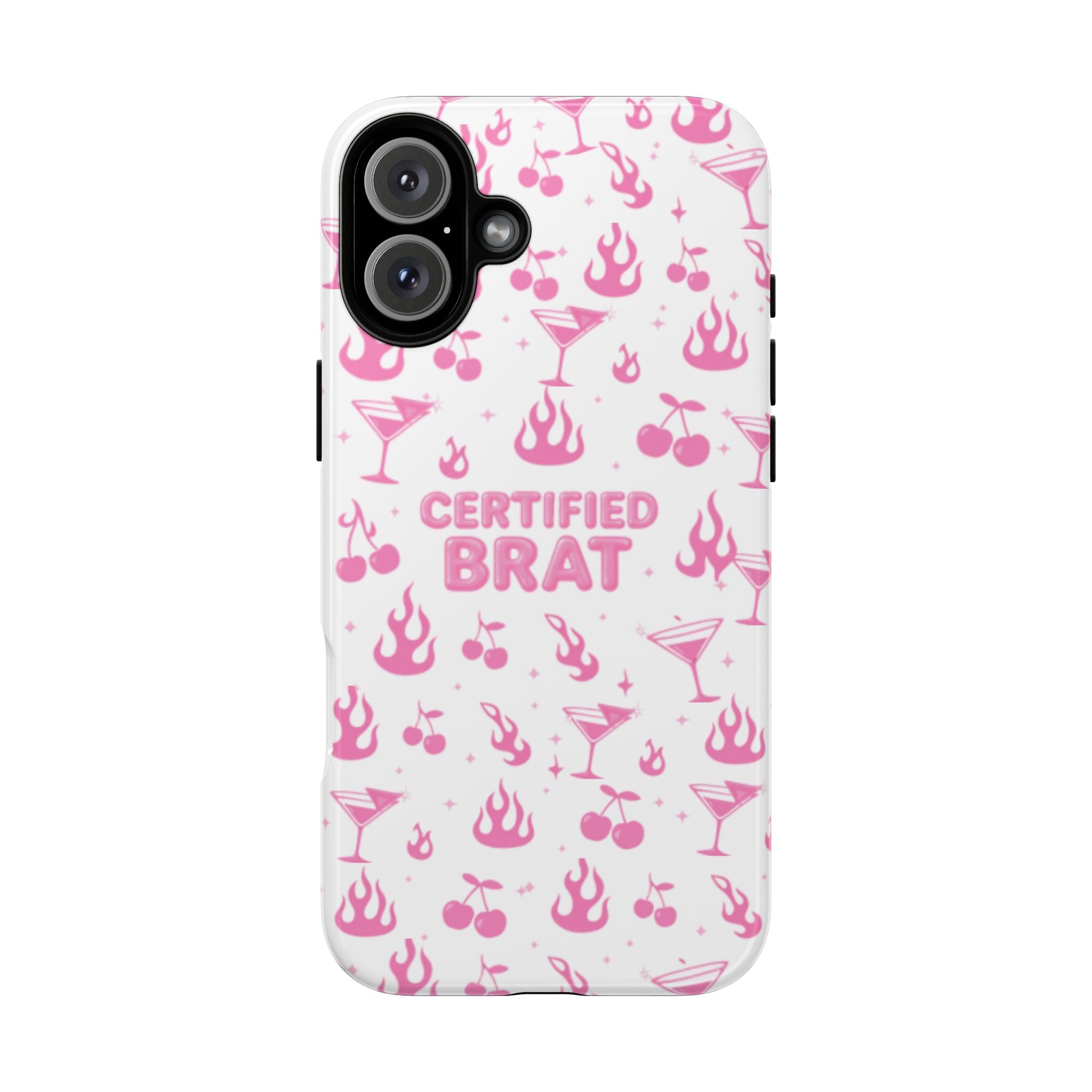 Certified Brat Pink Pattern Phone Case