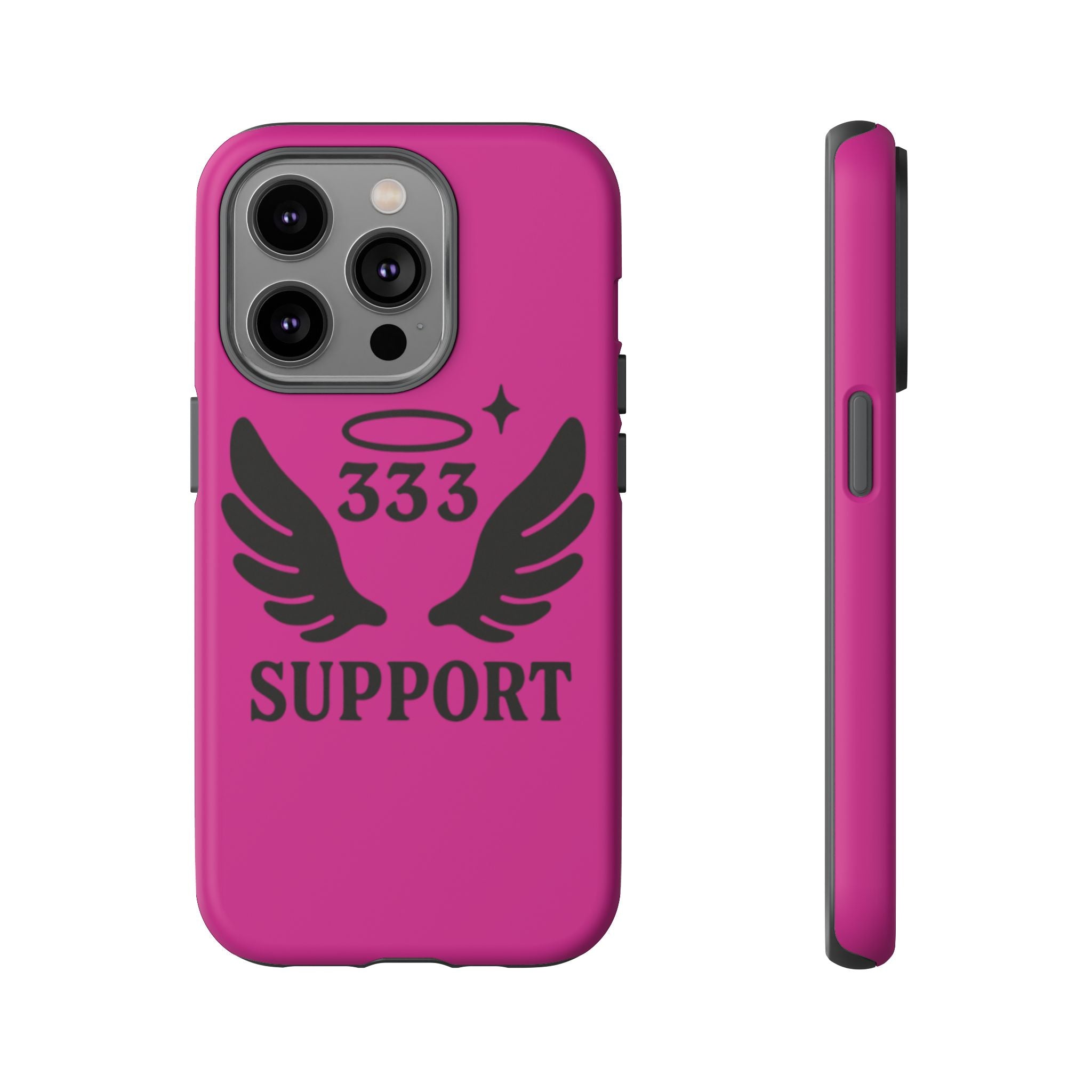 Black & Pink 333 Support Phone Case