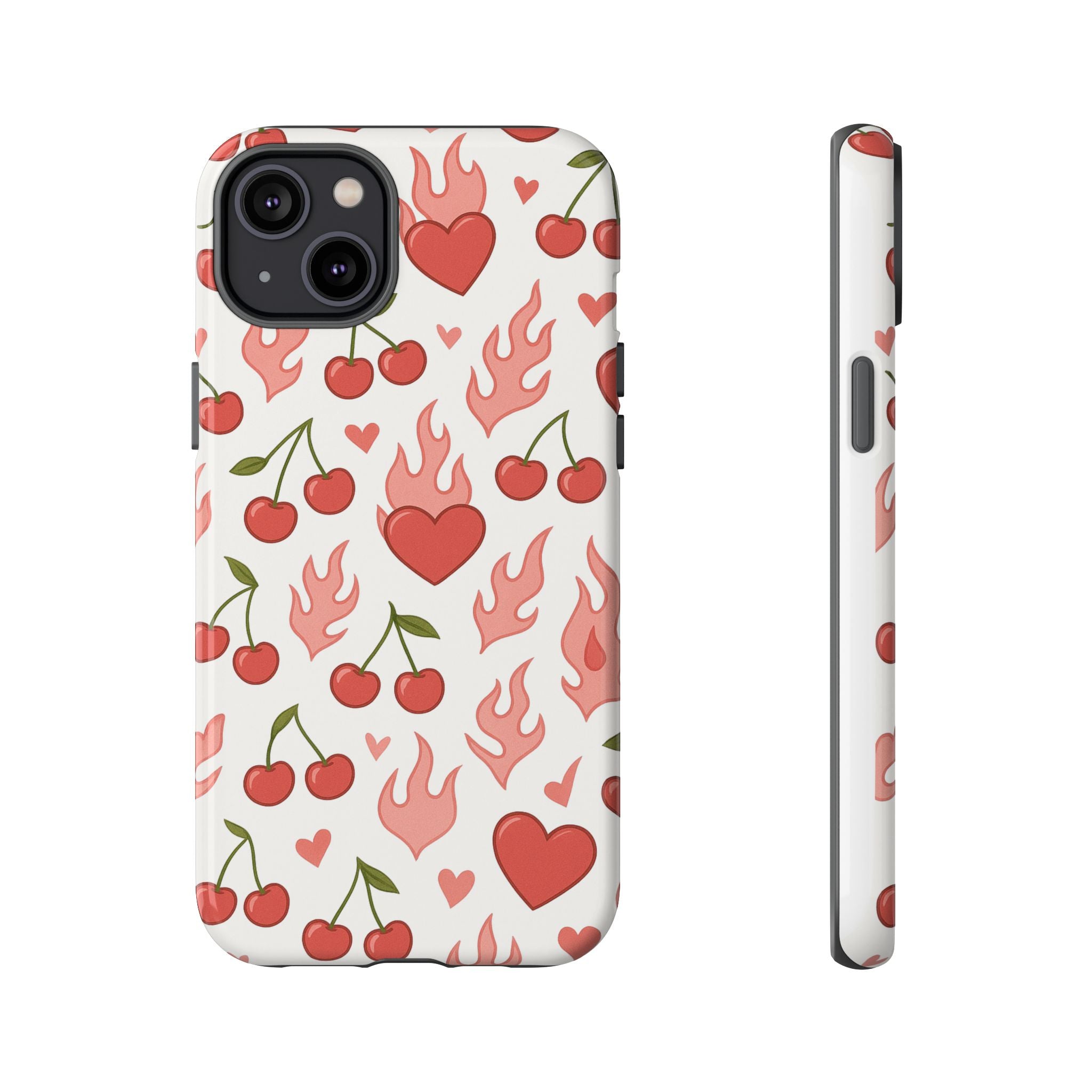 Pink Flaming Heart Phone Case