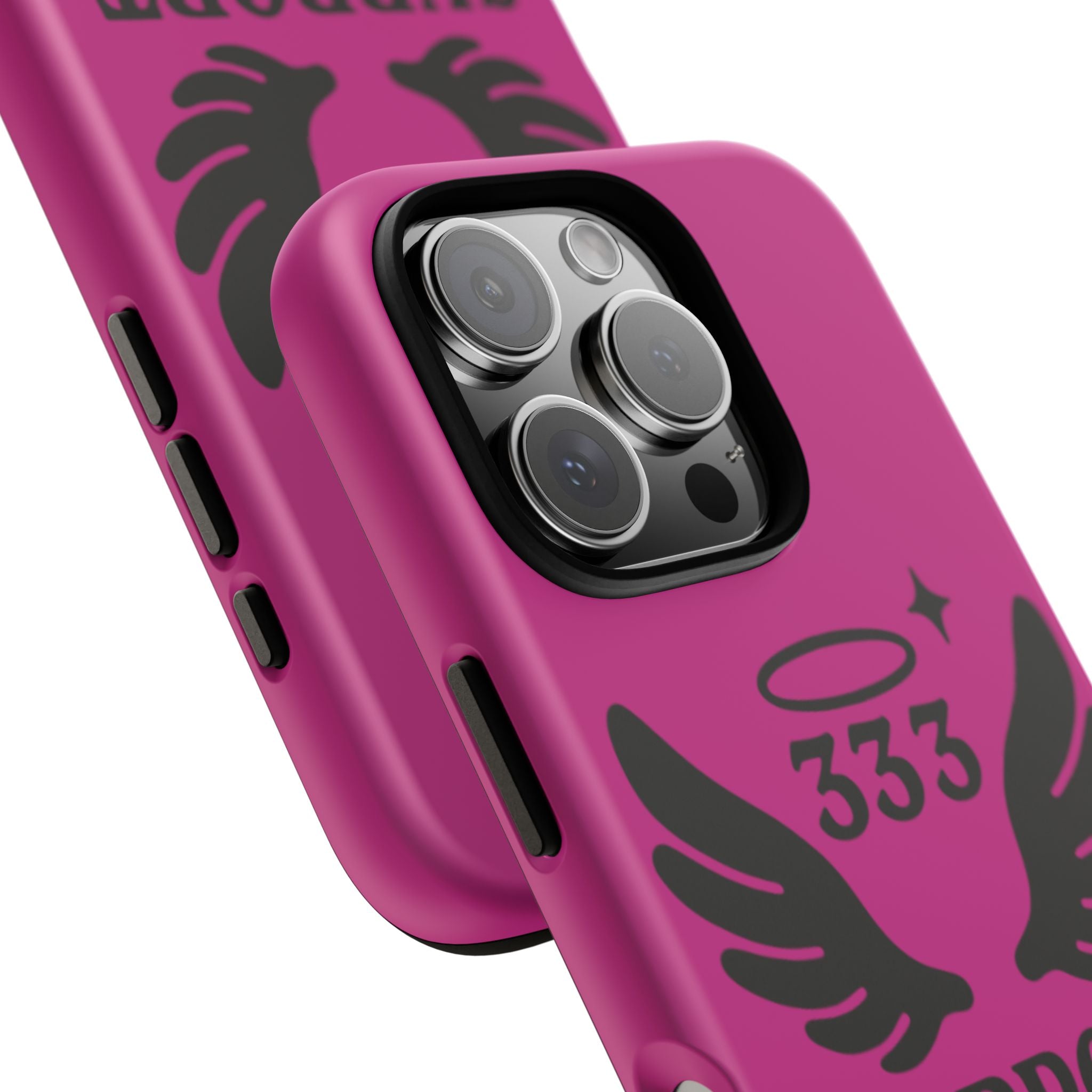 Black & Pink 333 Support Phone Case