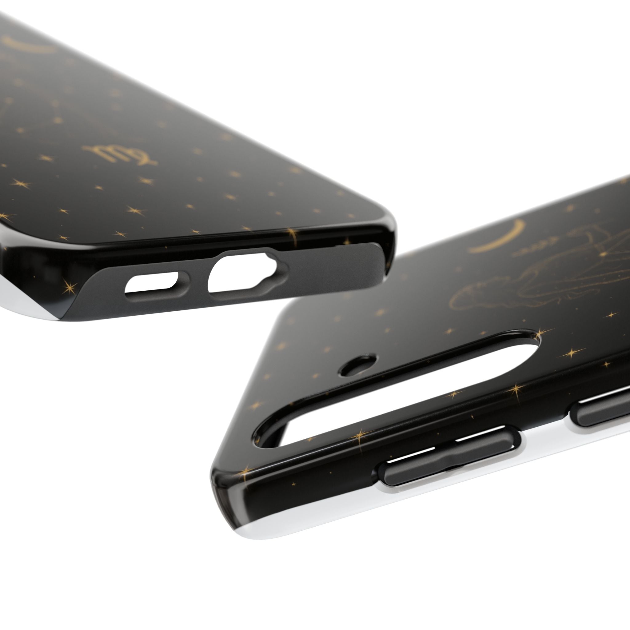 Virgo Tough Phone Case — Gold Constellation Zodiac Design