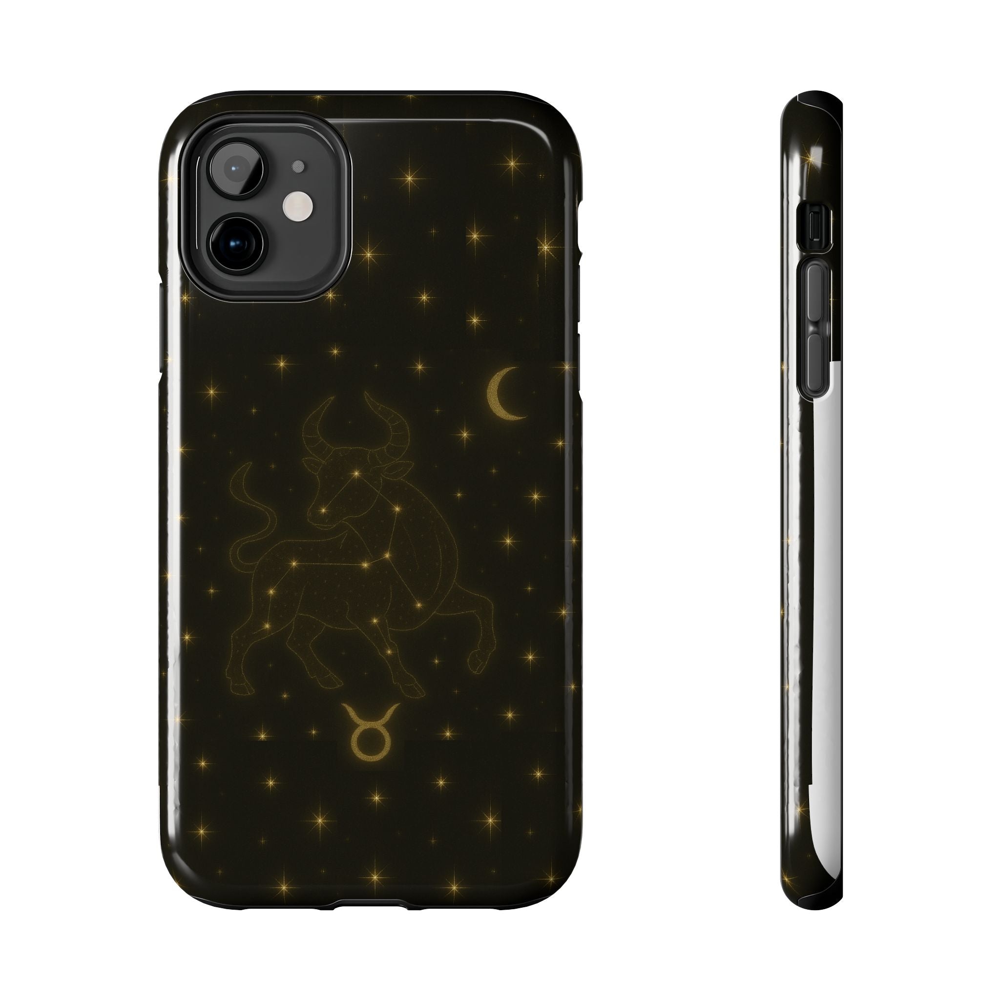 Taurus Constellation Tough Phone Case — Gold Zodiac Bull Phone Case