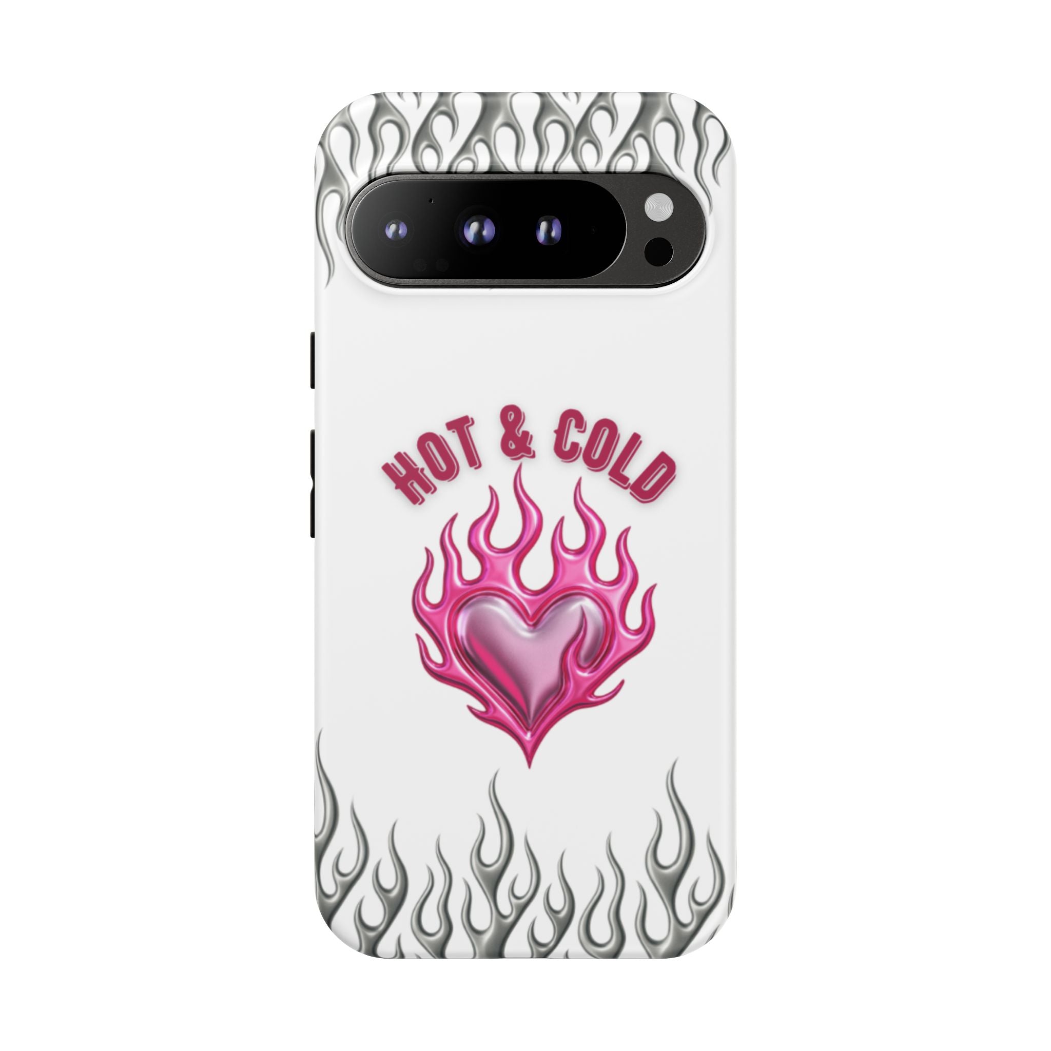 Hot & Cold Pink Flame Tough Phone Case