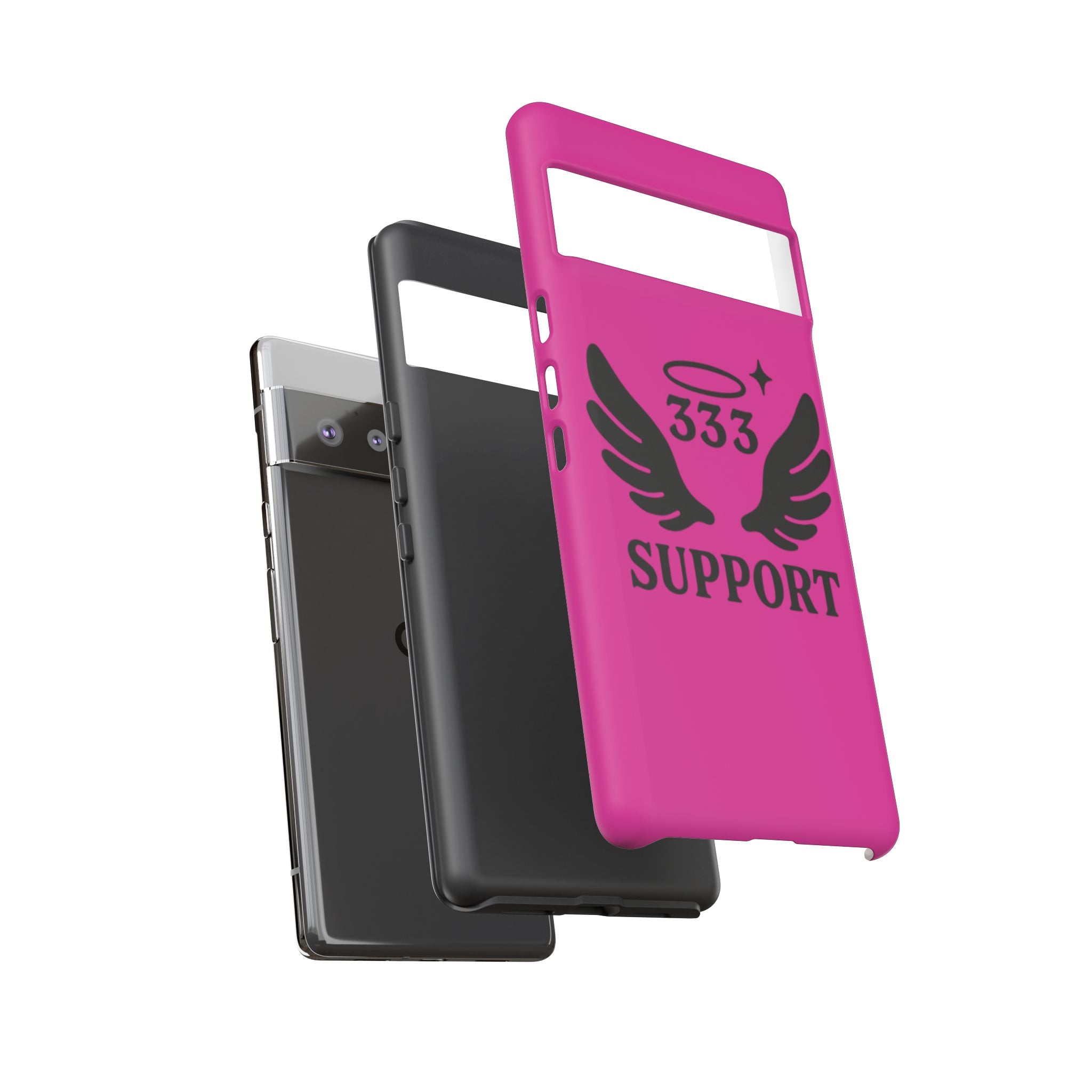 Black & Pink 333 Support Phone Case