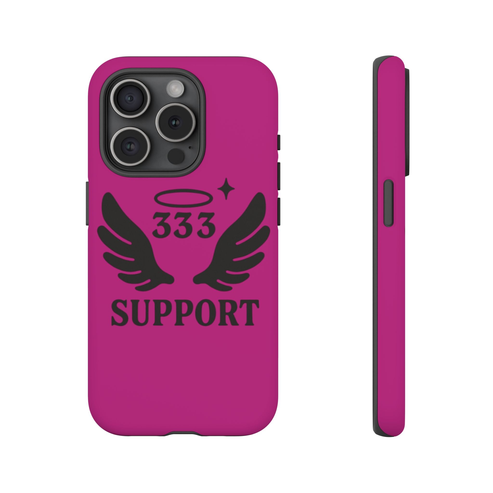 Black & Pink 333 Support Phone Case