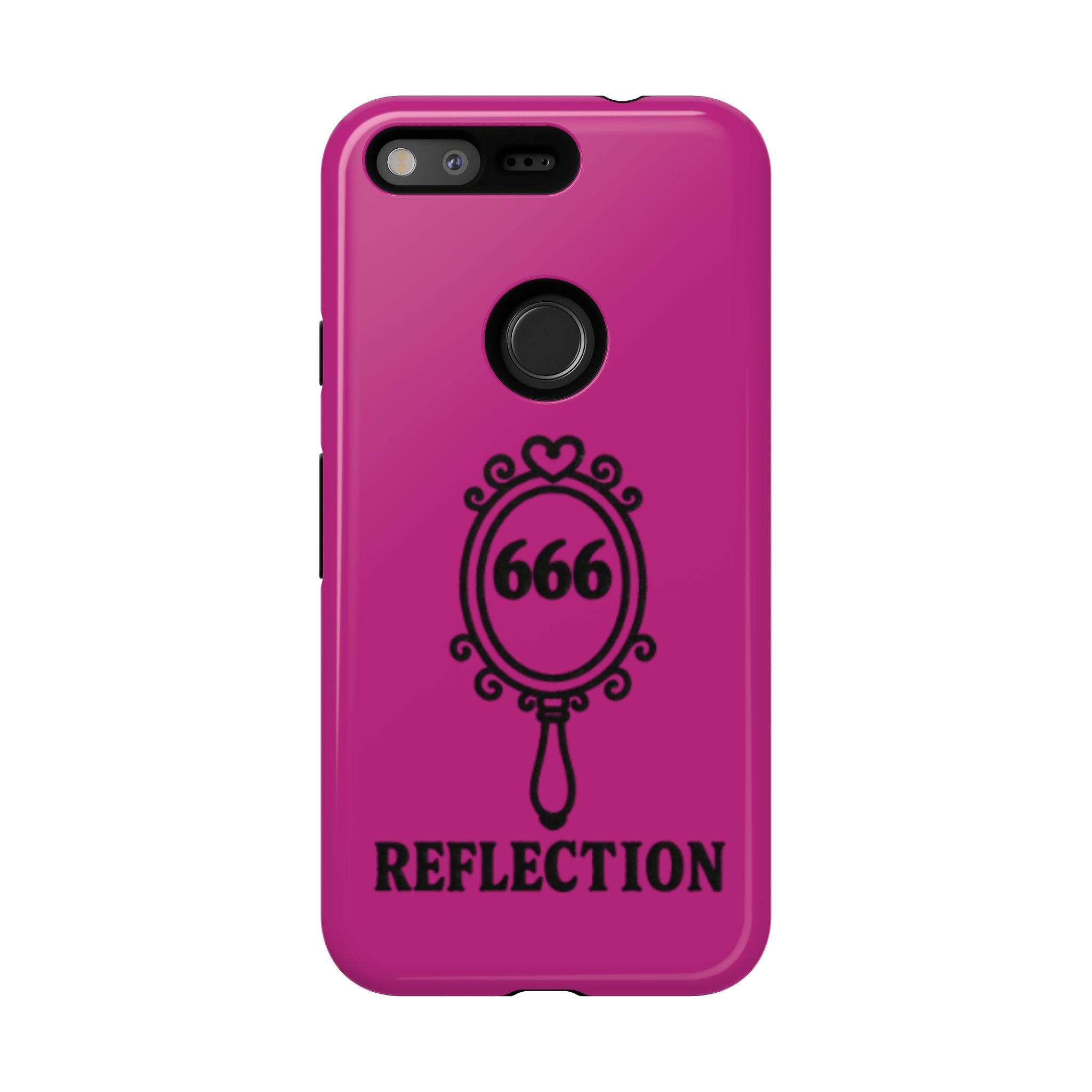 Black & Pink 666 Reflection Phone Case