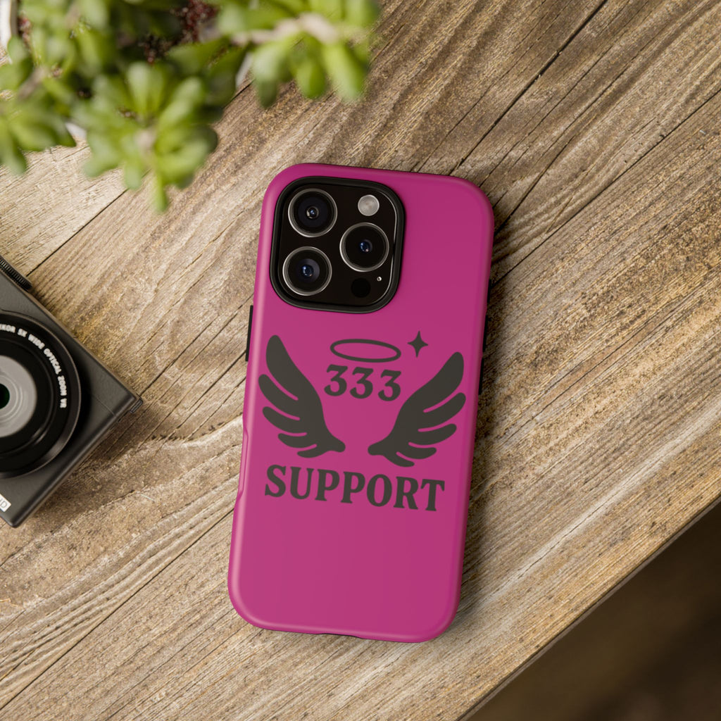Black & Pink 333 Support Phone Case