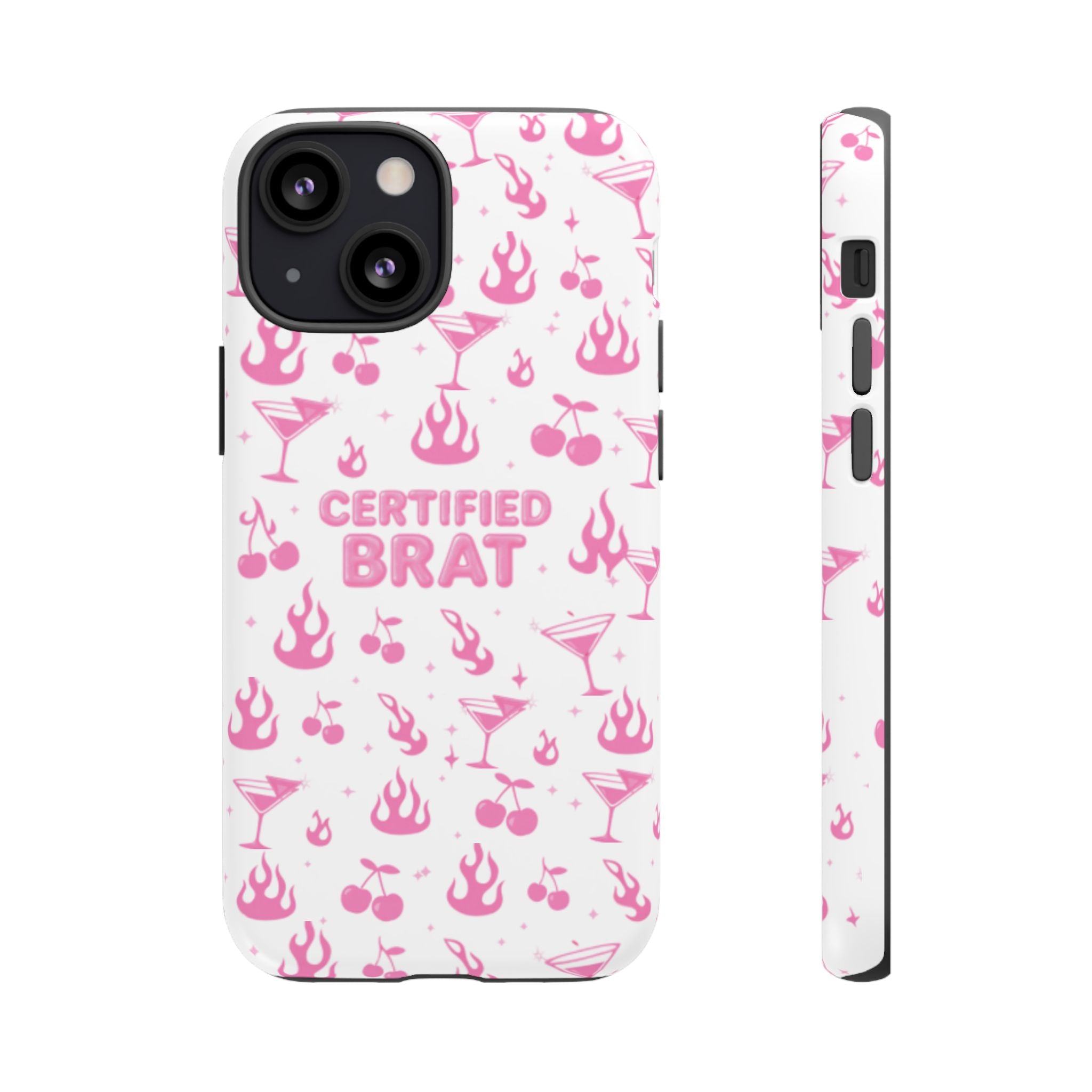 Certified Brat Pink Pattern Phone Case